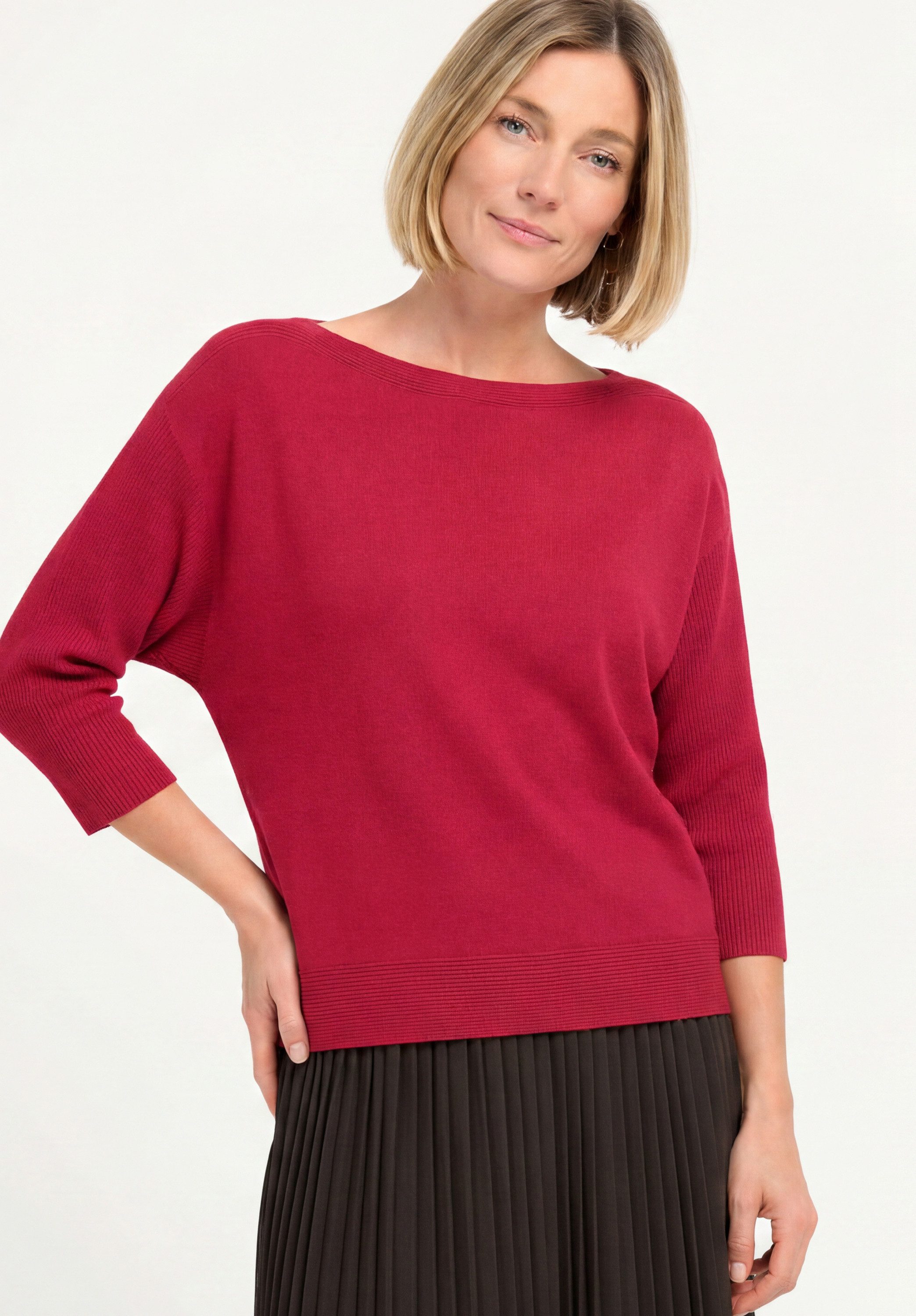 bianca Strickpullover OLINDE aus softem Bändchengarn in Trendfarben