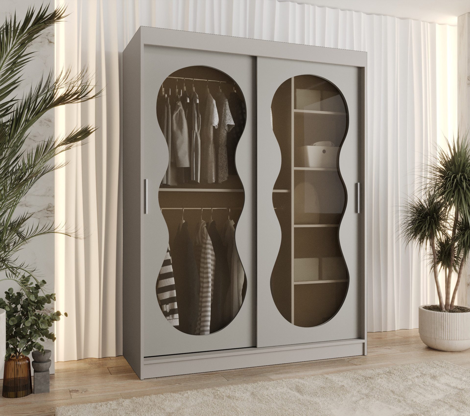 ABIKS MÖBEL Schwebetürenschrank BAHRAJN 3 Schlafzimmerschrank - mit Schiebe günstig online kaufen