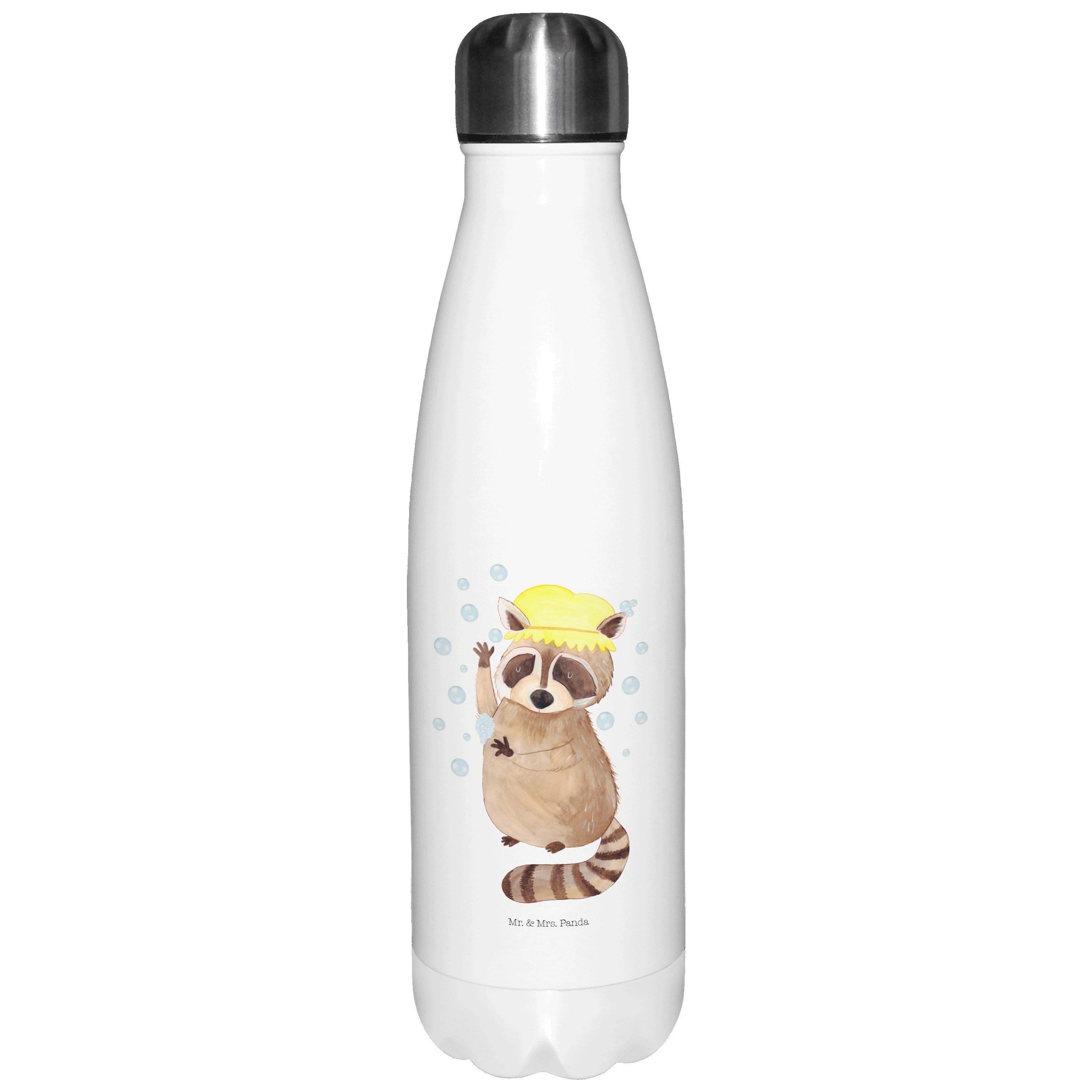Mr. & Mrs. Panda Thermoflasche »Waschbär Weiß Seifenblasen, lustige