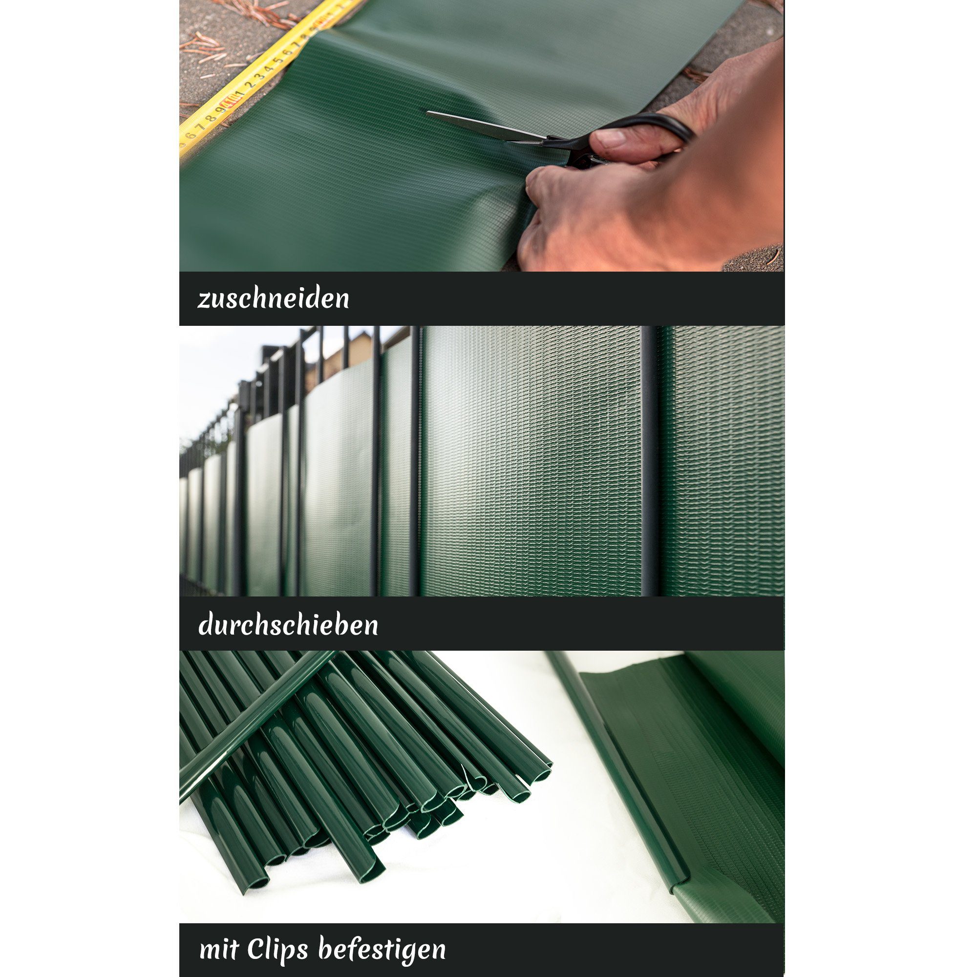 TRISENS Sichtschutzstreifen, Sichtschutzzaun inkl. 30 Befestigungsclips günstig online kaufen