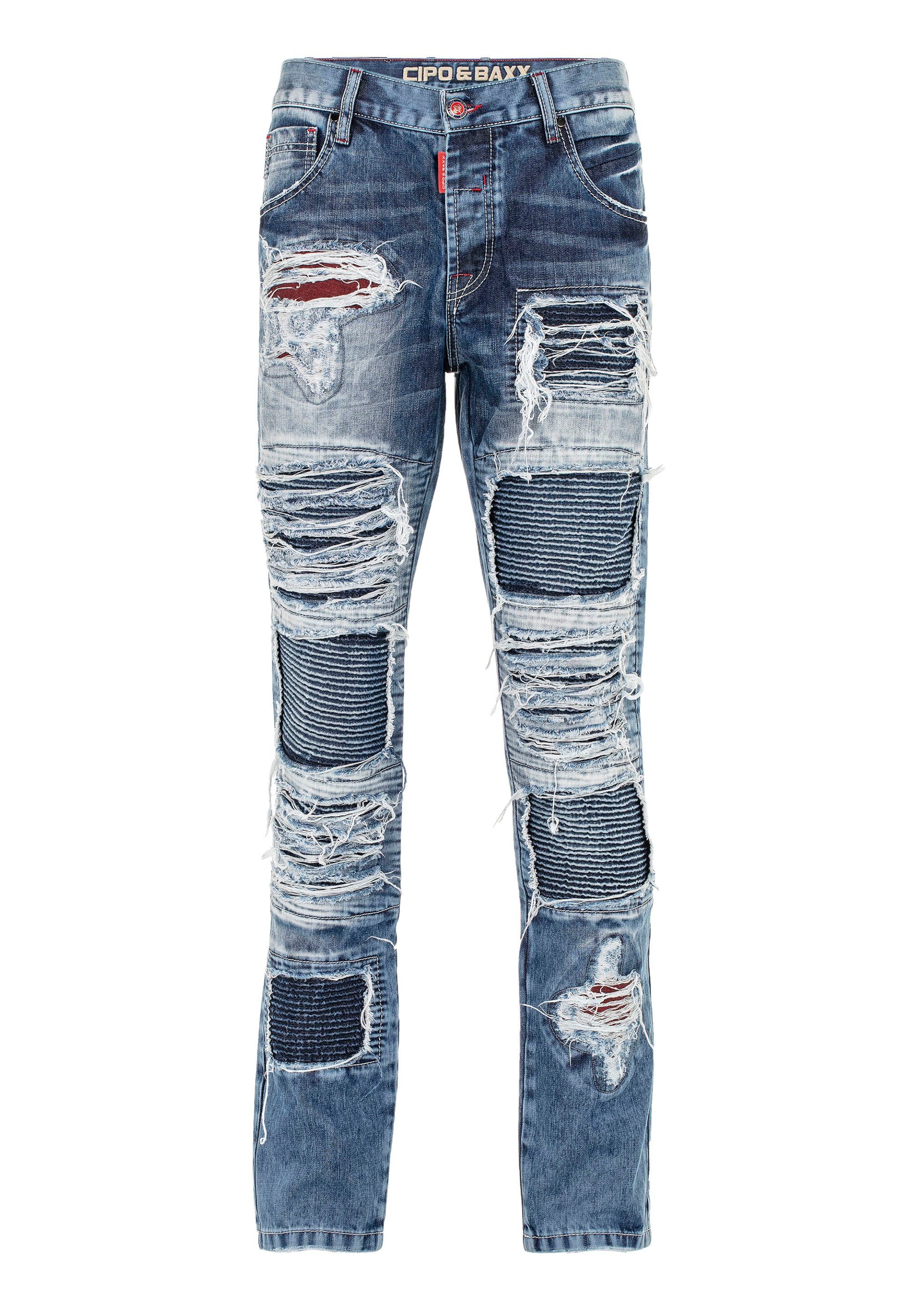 im auffälligen Baxx Jeans Bequeme & Riss-Design Cipo