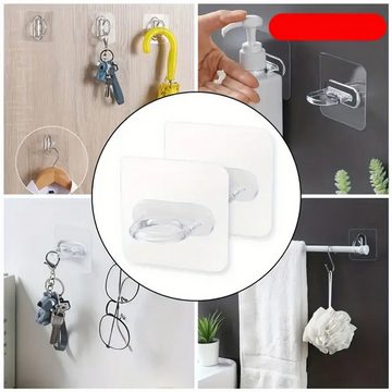 RefinedFlare Klebehaken Multifunktionaler runder Haken für Badezimmer ohne Bohren von Löchern, (10-St)