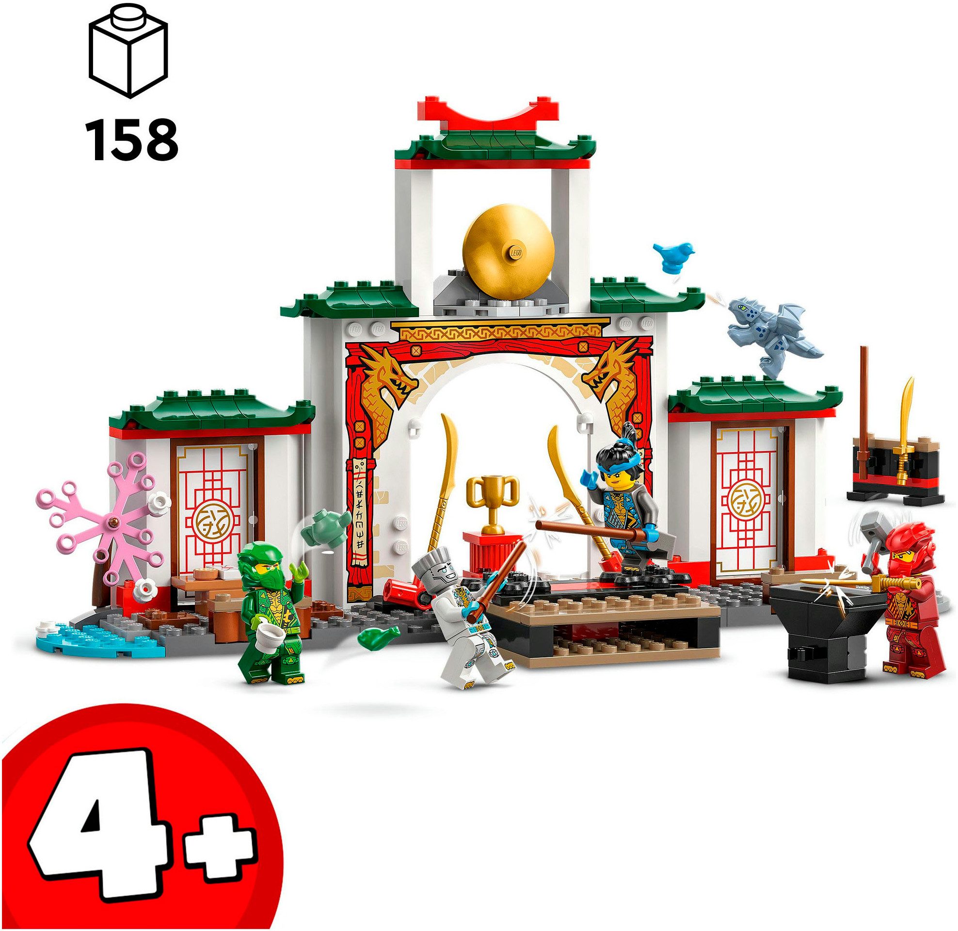 LEGO® Spinjitzu-Tempel der Ninja (71831), LEGO Ninjago Konstruktionsspielsteine, (158 St), Made in Europe