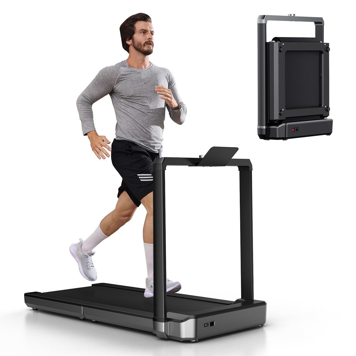 Kingsmith Laufband WalkingPad X23/MX16 Klappbares Laufband bis 16 km/h & 136 kg, Dreifach klappbar, App Steuerung, Halterung, max.136 kg, max.16km/h