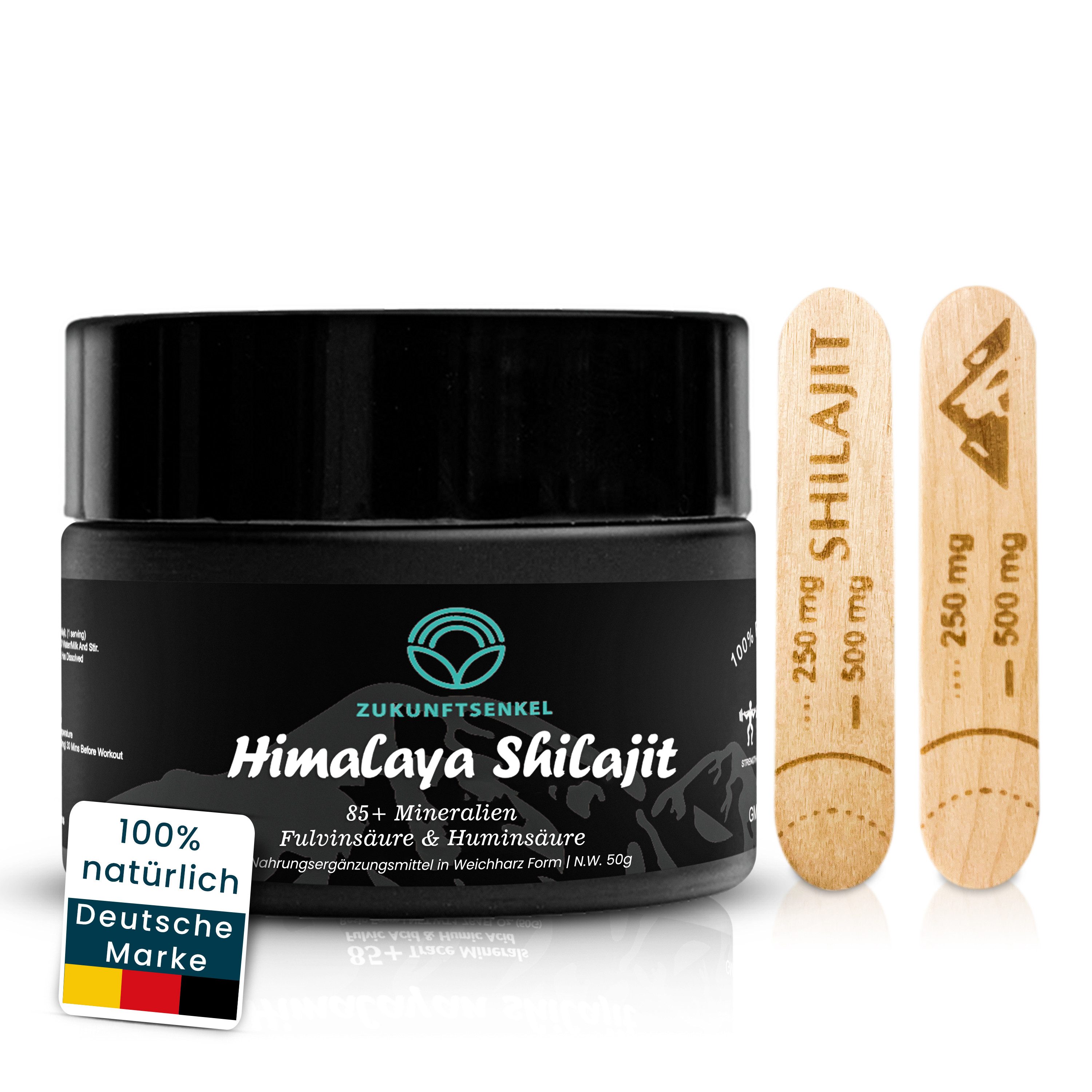 ZUKUNFTSENKEL Shilajit Himalaya 50g Harz, Mumijo Resin à 1,00 St., 30 g, Vegan, 85+ Minerale