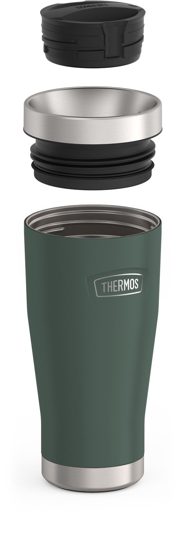 THERMOS Thermobecher ICON MUG, rutschfester Boden, 360° Trinkfunktion, spülmaschinenfest, 1-tlg., Edelstahl, Kunststoff, Silikon, 0,47l, 7h heiß & 22h kalt, absolut dicht, Dura-Seal-Deckel