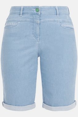 Recover Pants Jeansbermudas CARLA mit filigraner Bordürenstickerei