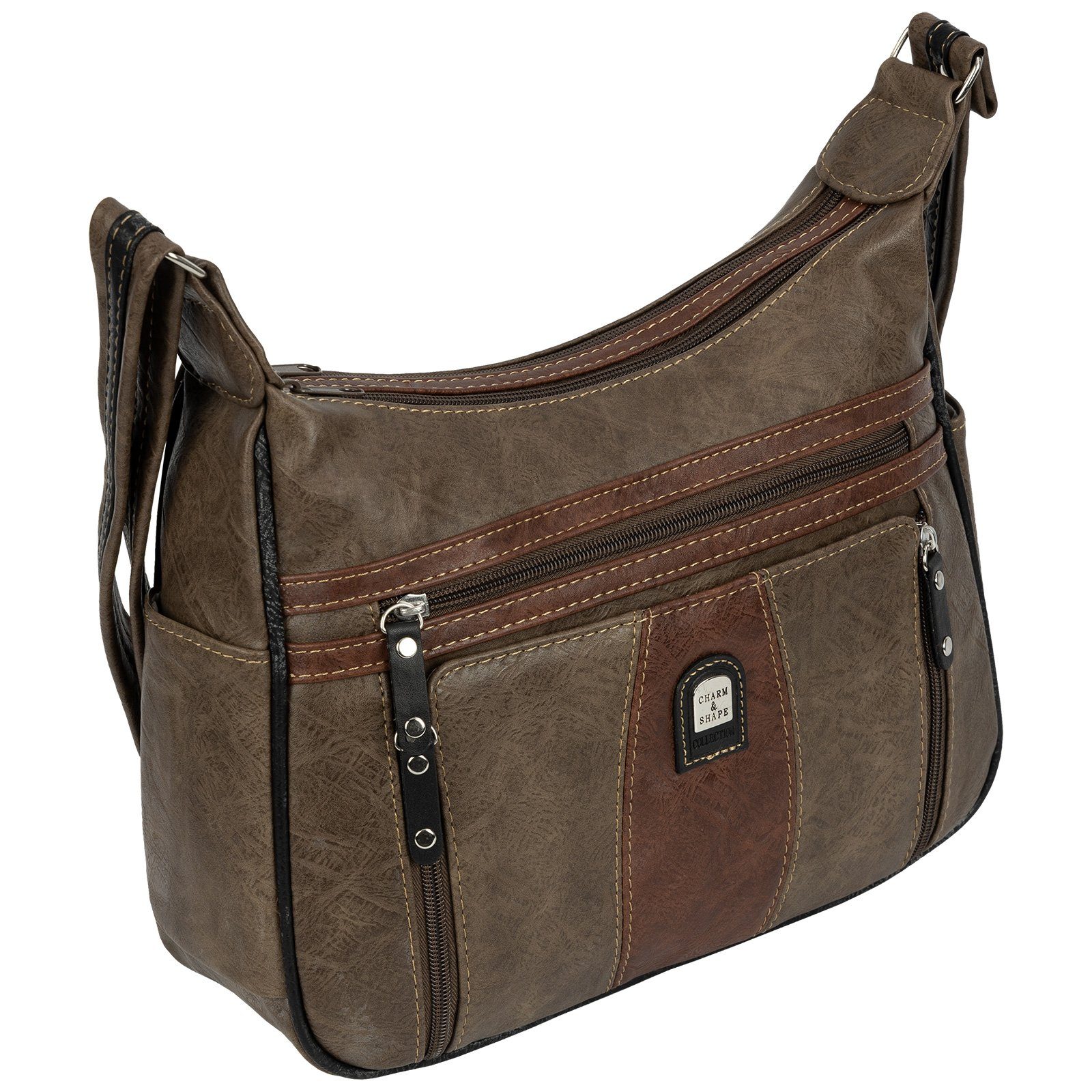 Umhängetasche Damen Tasche Schultertasche Umhängetasche Leder Optik Handtasche