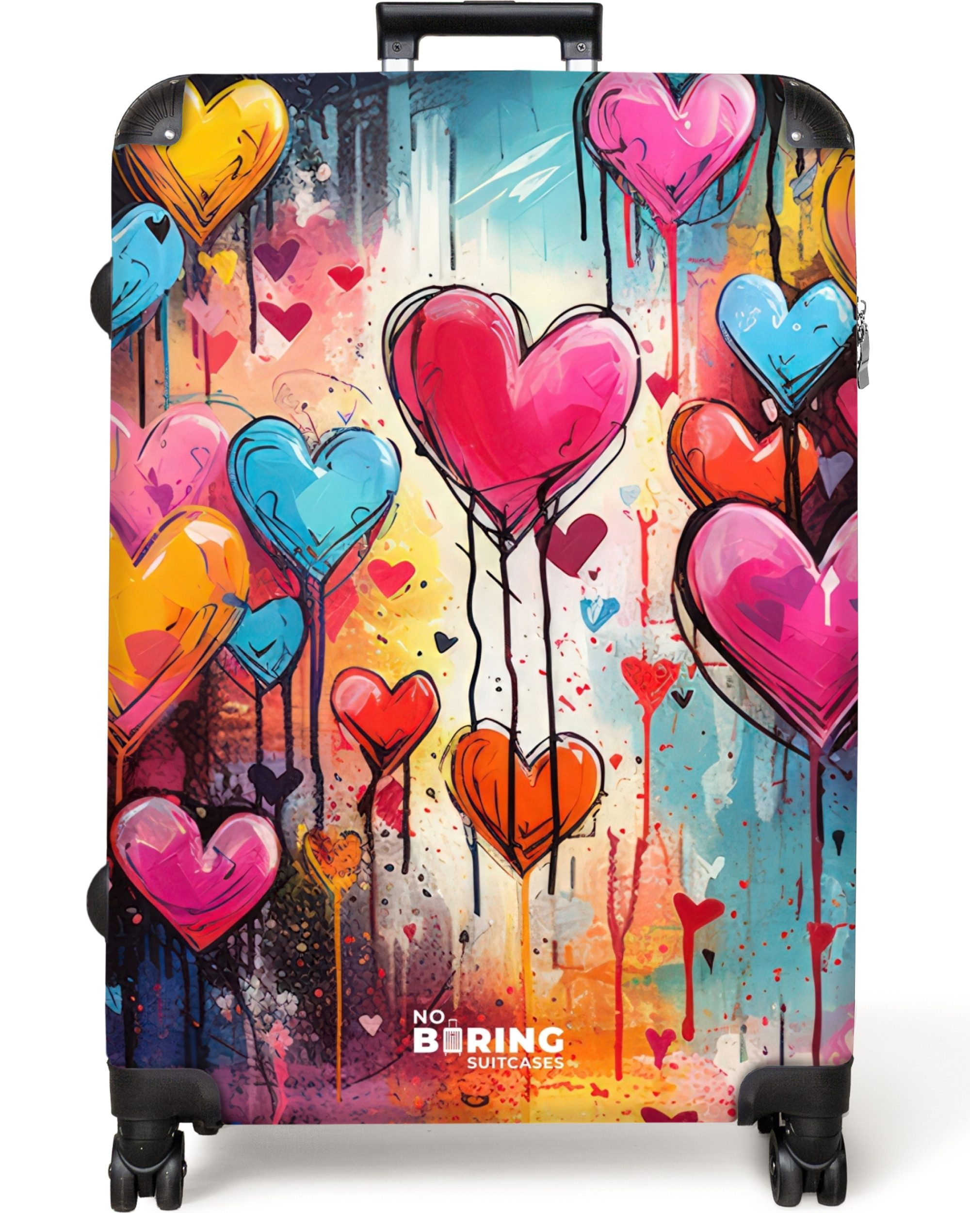 Kinderkoffer Graffiti-Herzen 77 cm - 98 L