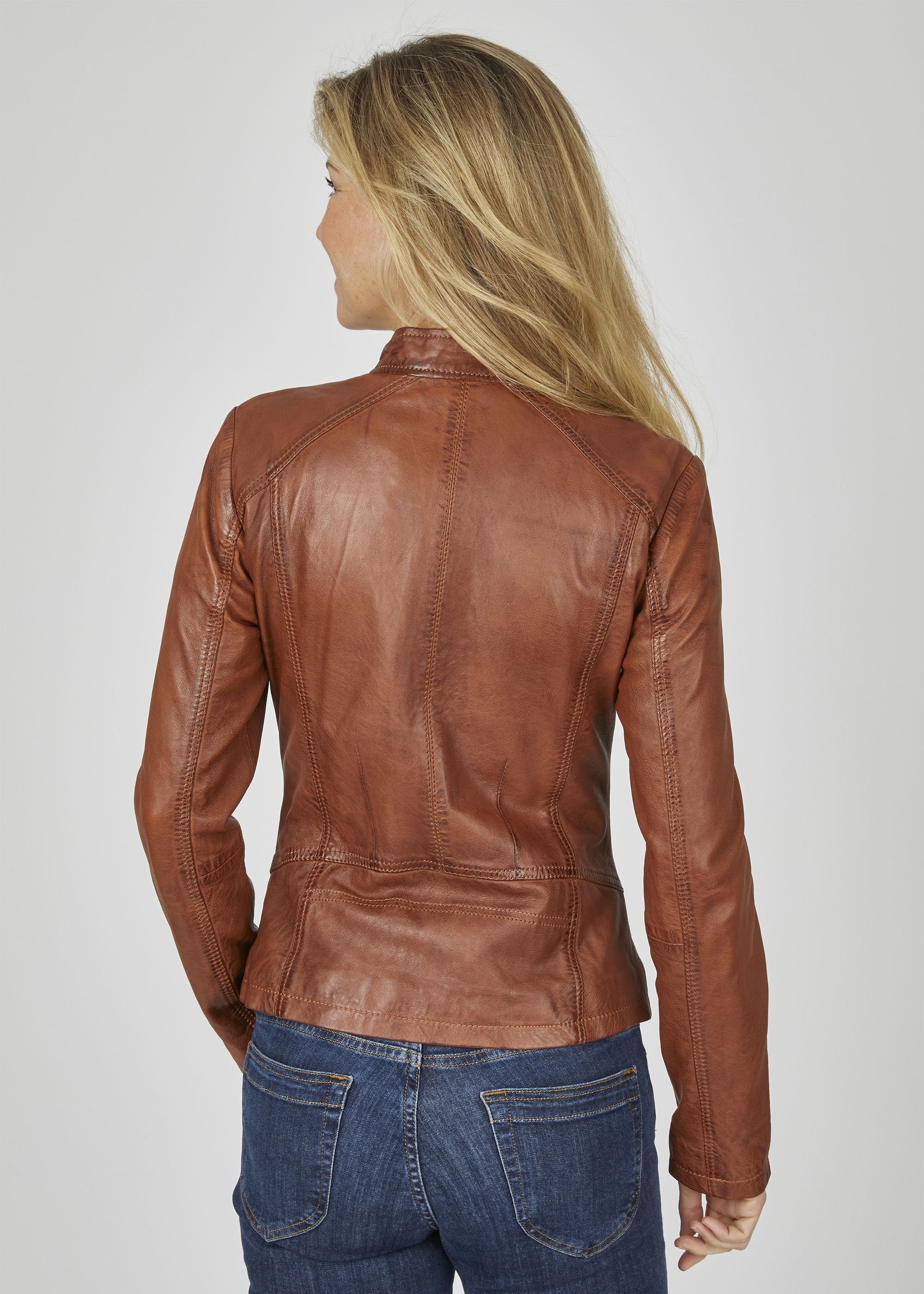 7eleven Lederjacke SEJANNA (1-St) mit Zierschnalle