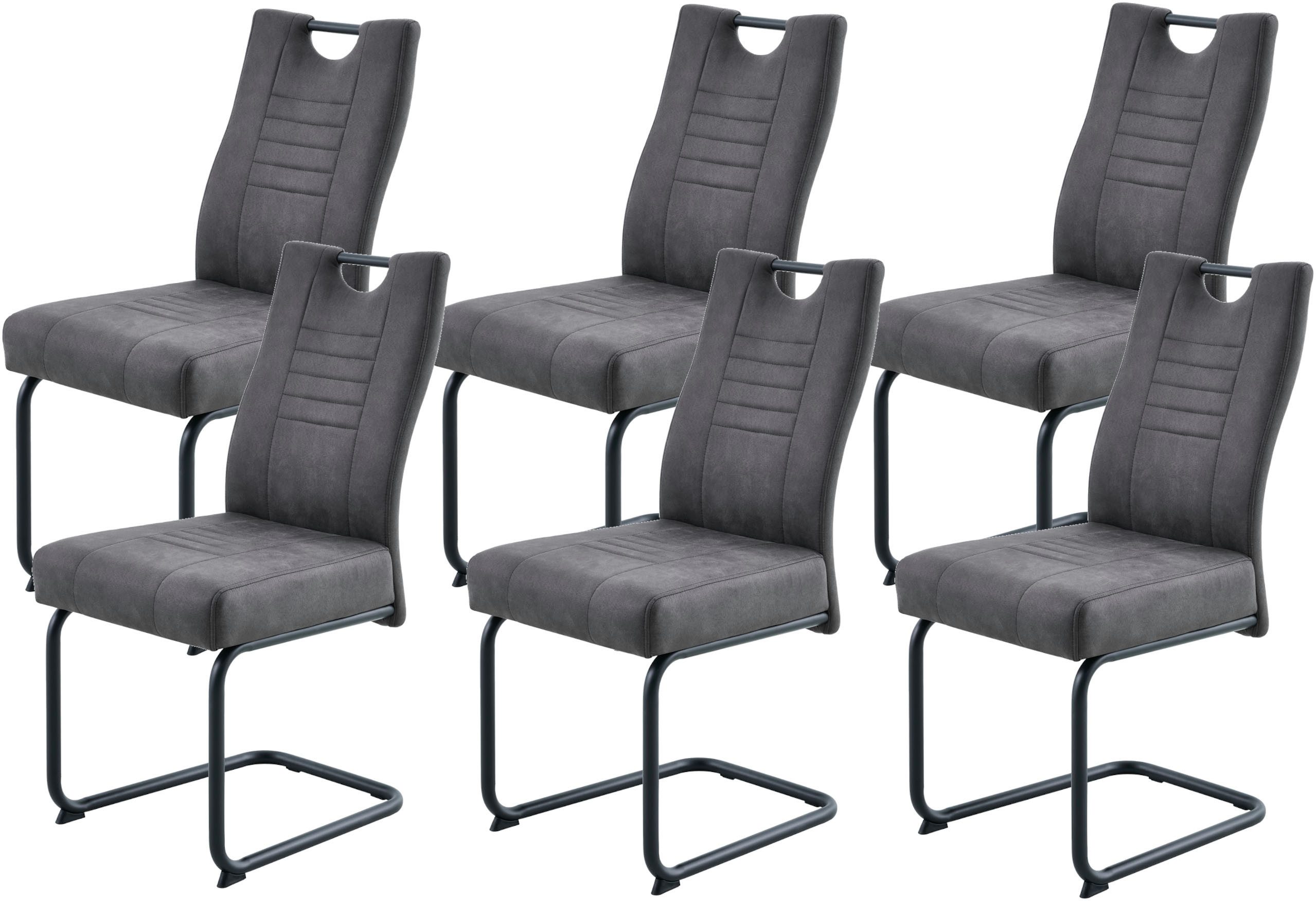 OTTO home Freischwinger Altona (Set, 6 St), Federkern und Griff, 140 Kg Belastbarkeit, 2er und 6er Set