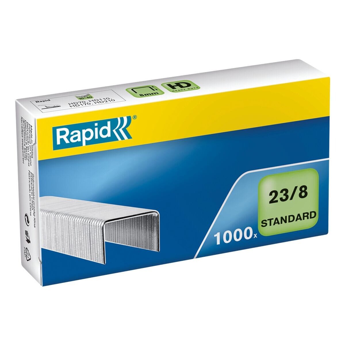 Rapid Heftklammer 23/8, 1.000 Stück/Pack, Heftleistung 50 Blatt