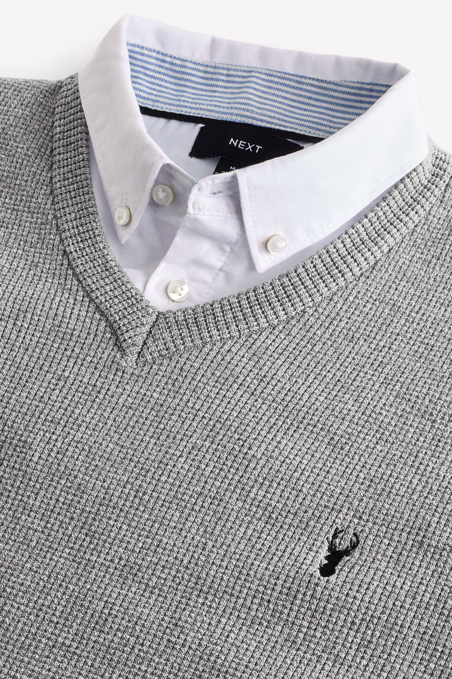 Next 2-in-1-Pullover Pullover mit Hemdkragen (1-tlg)