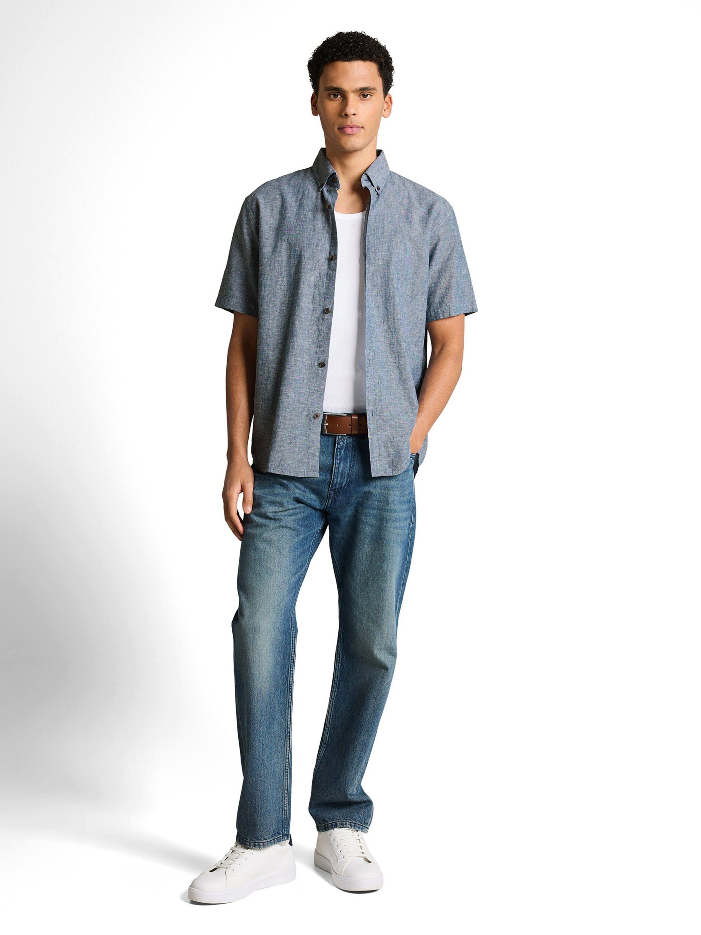TOM TAILOR Denim Kurzarmhemd (1-tlg)