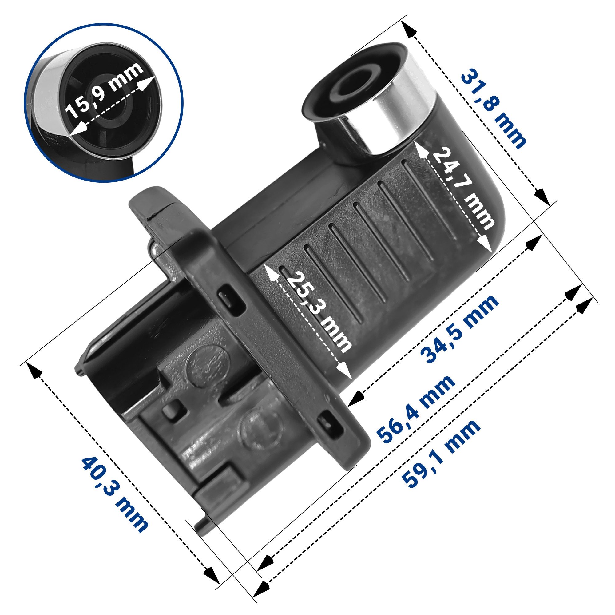 VIOKS Entkalkungs-Heisswasserdüse Ersatz für DeLоnghi AS00006949 Adapter, Heißwasserauslauf für Kaffeevollautomaten ECAM22.., ECAM29...