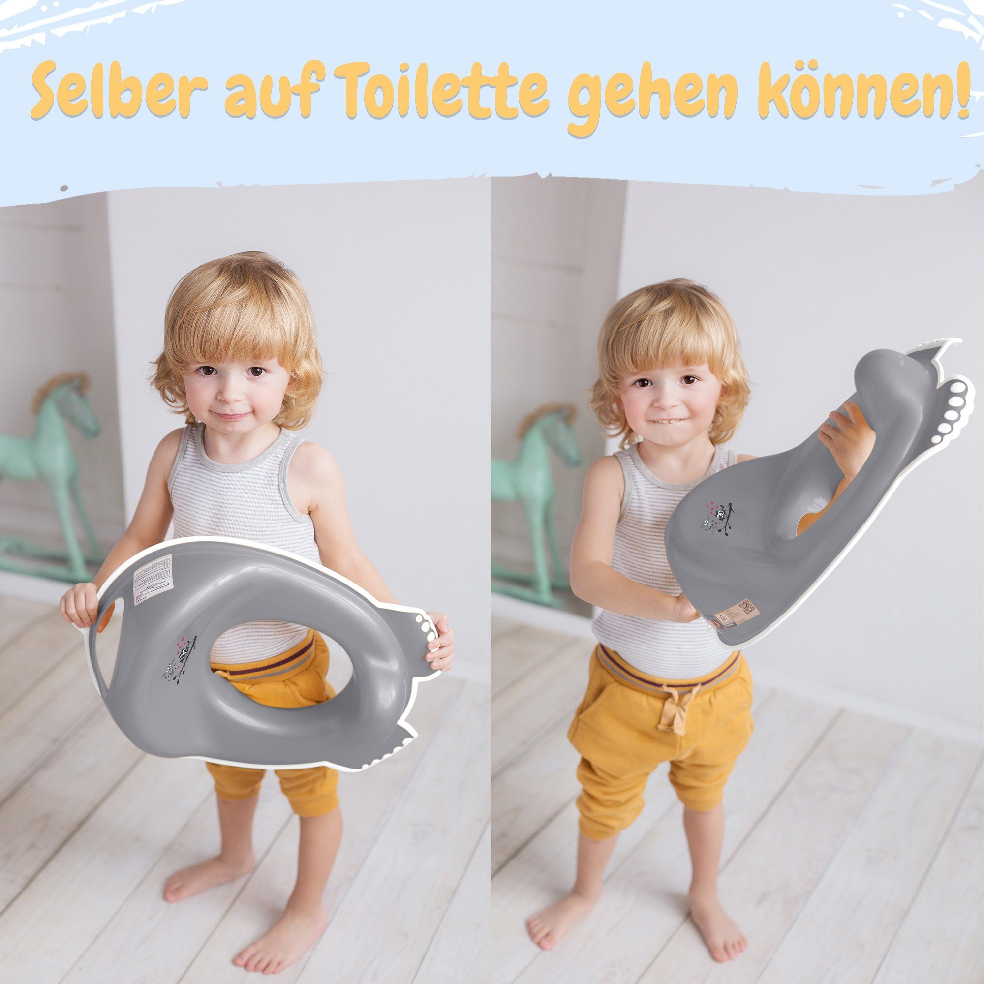 gau - Eule Kinder Toilettensitz TÜV Babykajo (1-tlg), Rheinland geprüft! Toilettentrainer,