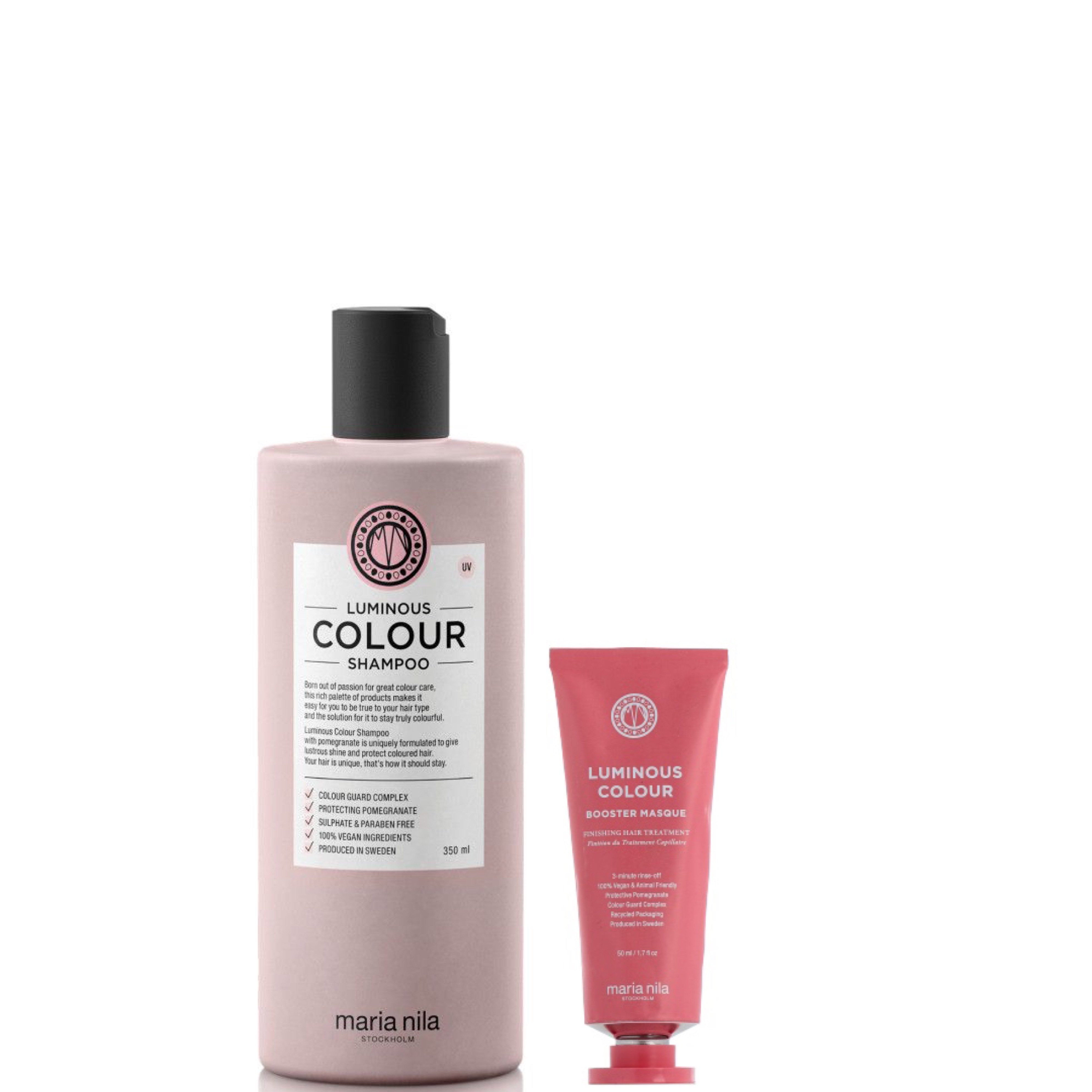 Maria Nila Haarshampoo Maria Nila Luminous Colour Shampoo 350 ml + Booster Masque 50 ml