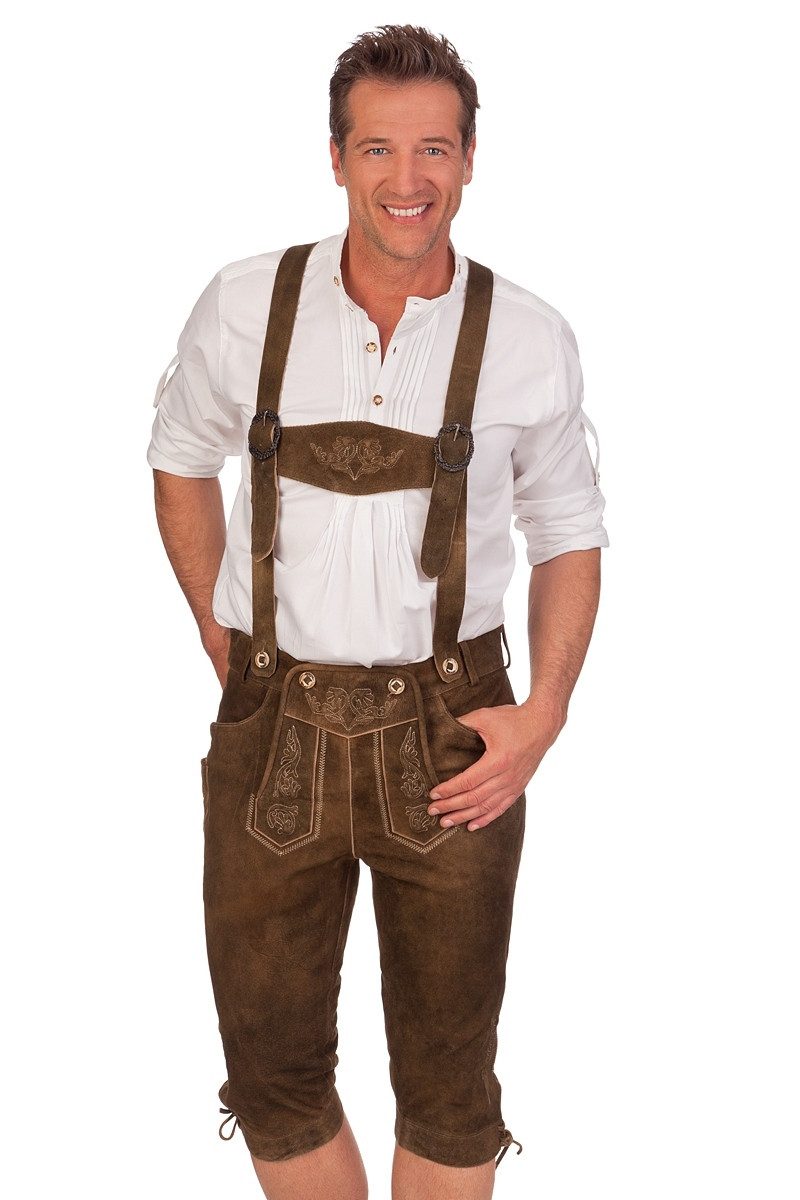 MarJo Trachtenlederhose Kniebundlederhose - SEPPL - walnuss