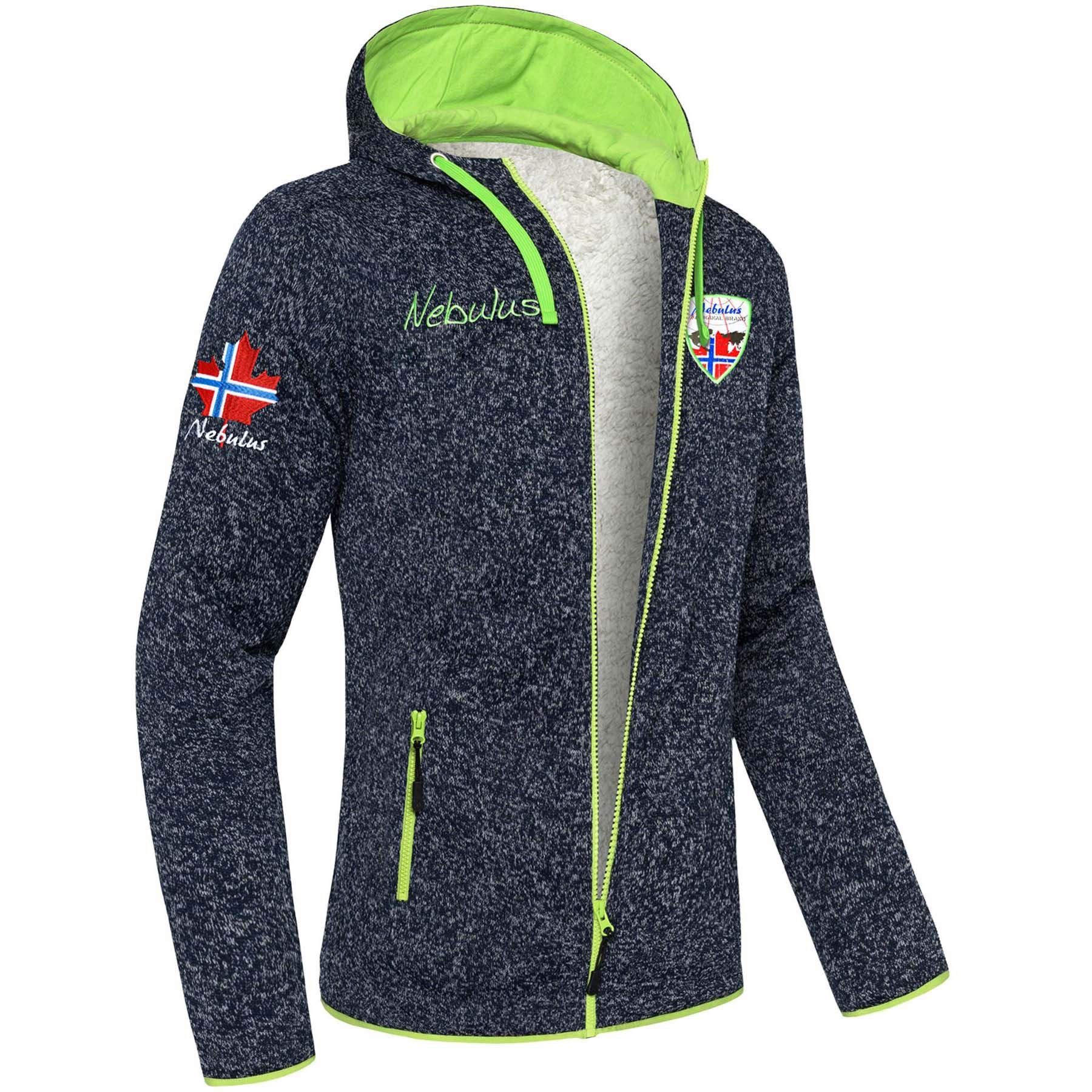 Fleecejacke VLADIMIR, P4656 - Herren, navi-lime, S