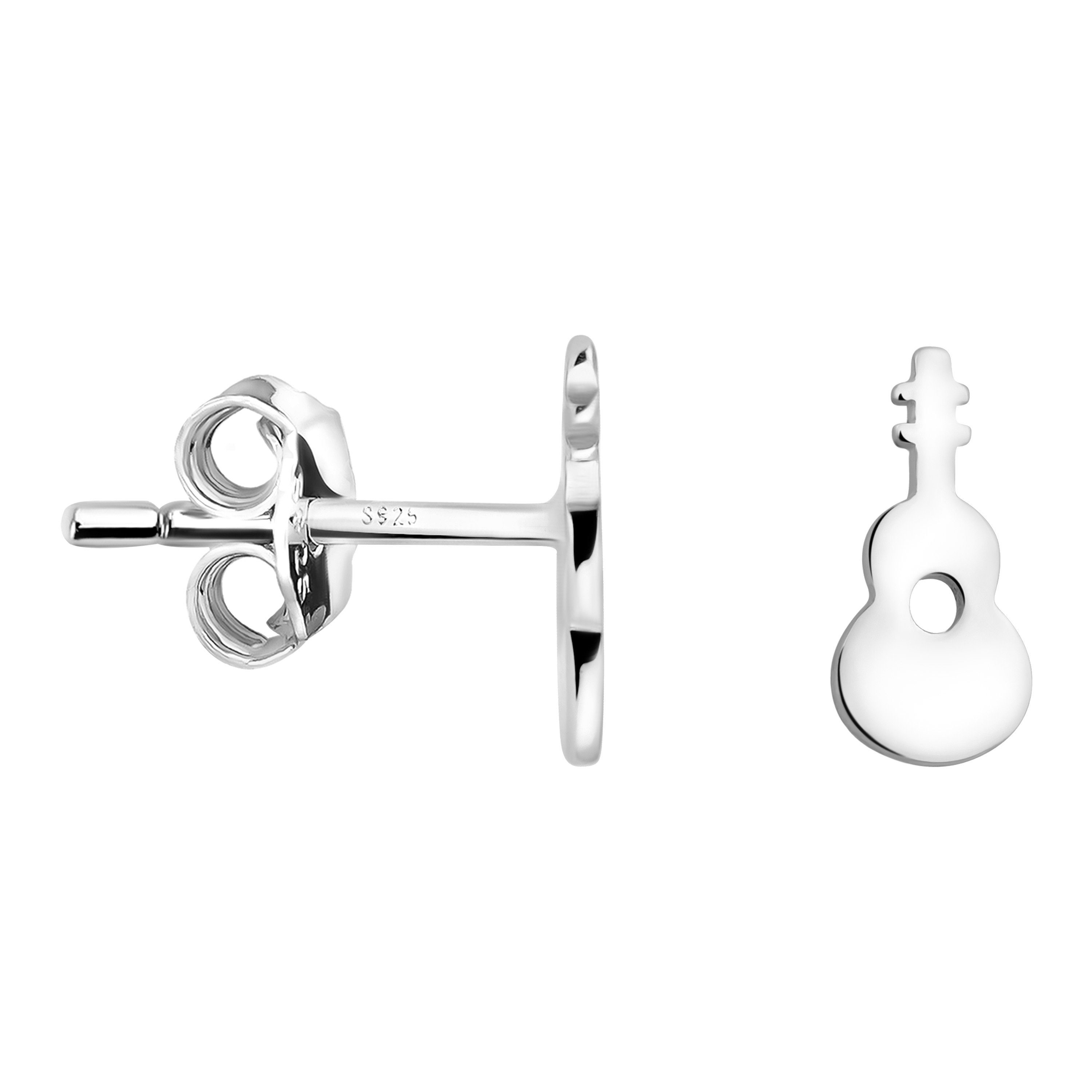 Sofia Milani Paar Ohrstecker Gitarre, 925 Silber Damen Schmuck - E2208