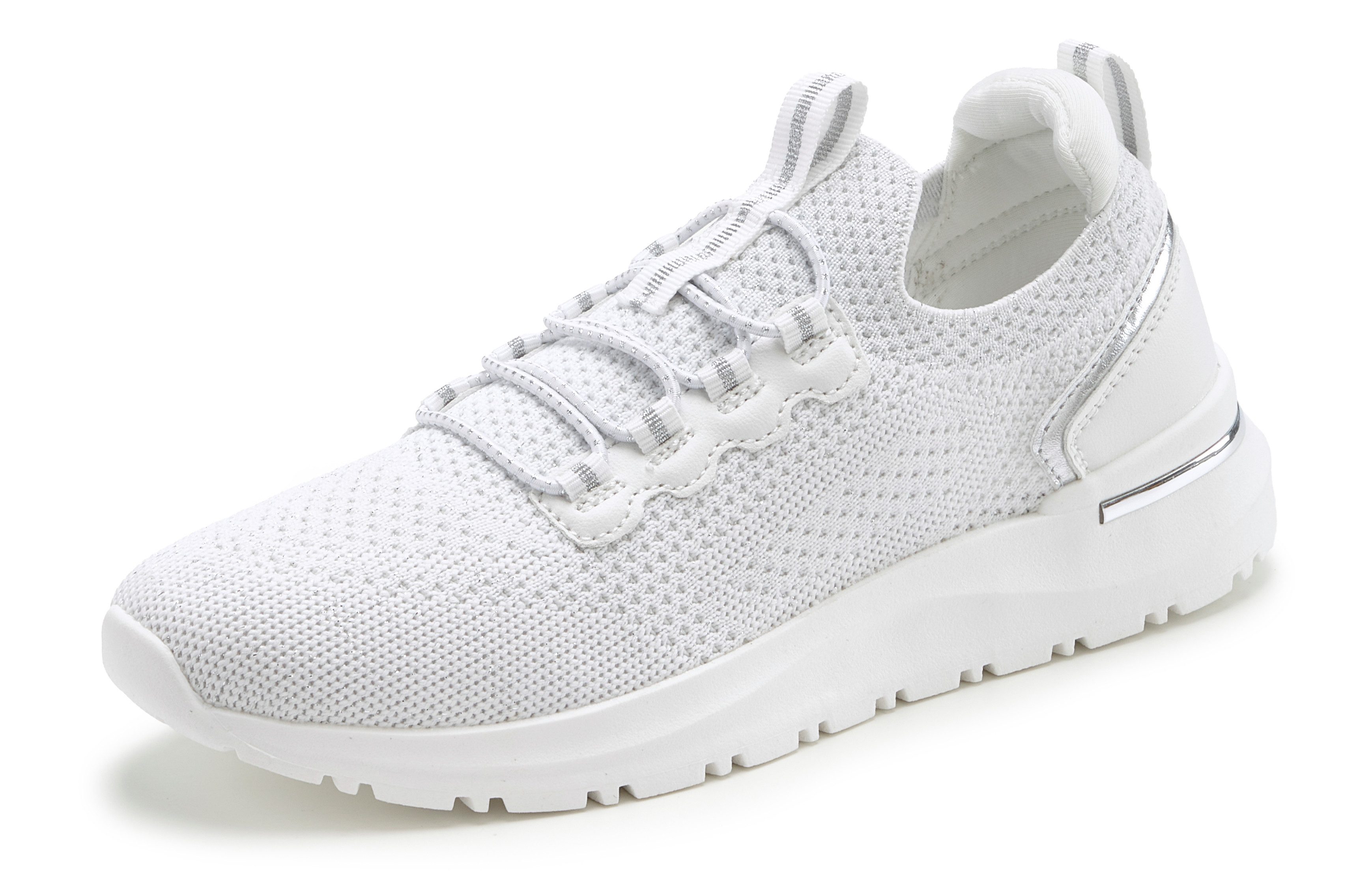 Vivance Freizeitschuh, Halbschuh, Turnschuh, Slip-On-Sneaker, Sneaker mit elastischen Schnürbändern zum Reinschlüpfen VEGAN