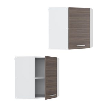 Vicco Hängeschrank Eckhängeschrank 57 cm R-Line Weiß Edelgrau