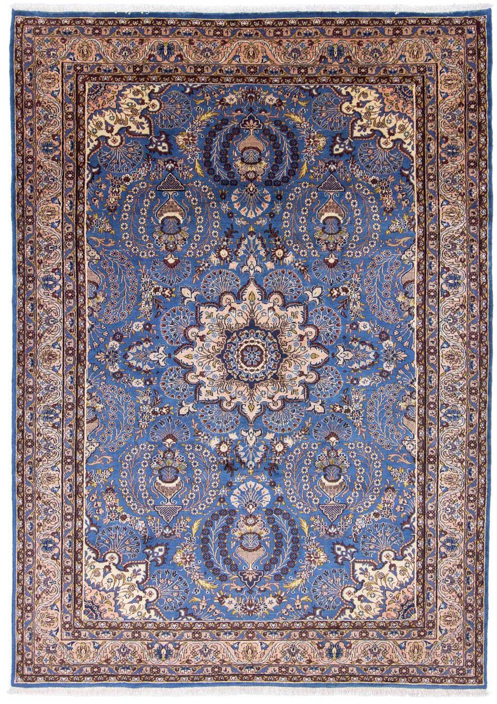 Wollteppich Mehraban Medaillon Blu 288 x 204 cm, morgenland, rechteckig, Höhe: 10 mm, Unikat mit Zertifikat