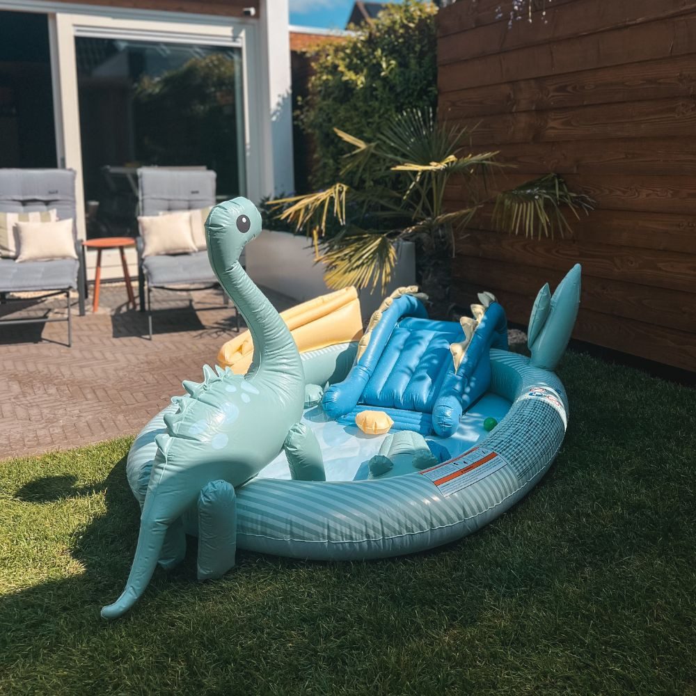 Swim Essentials Pool Mulitcolored Dino 210 x 150 cm, Planschbecken