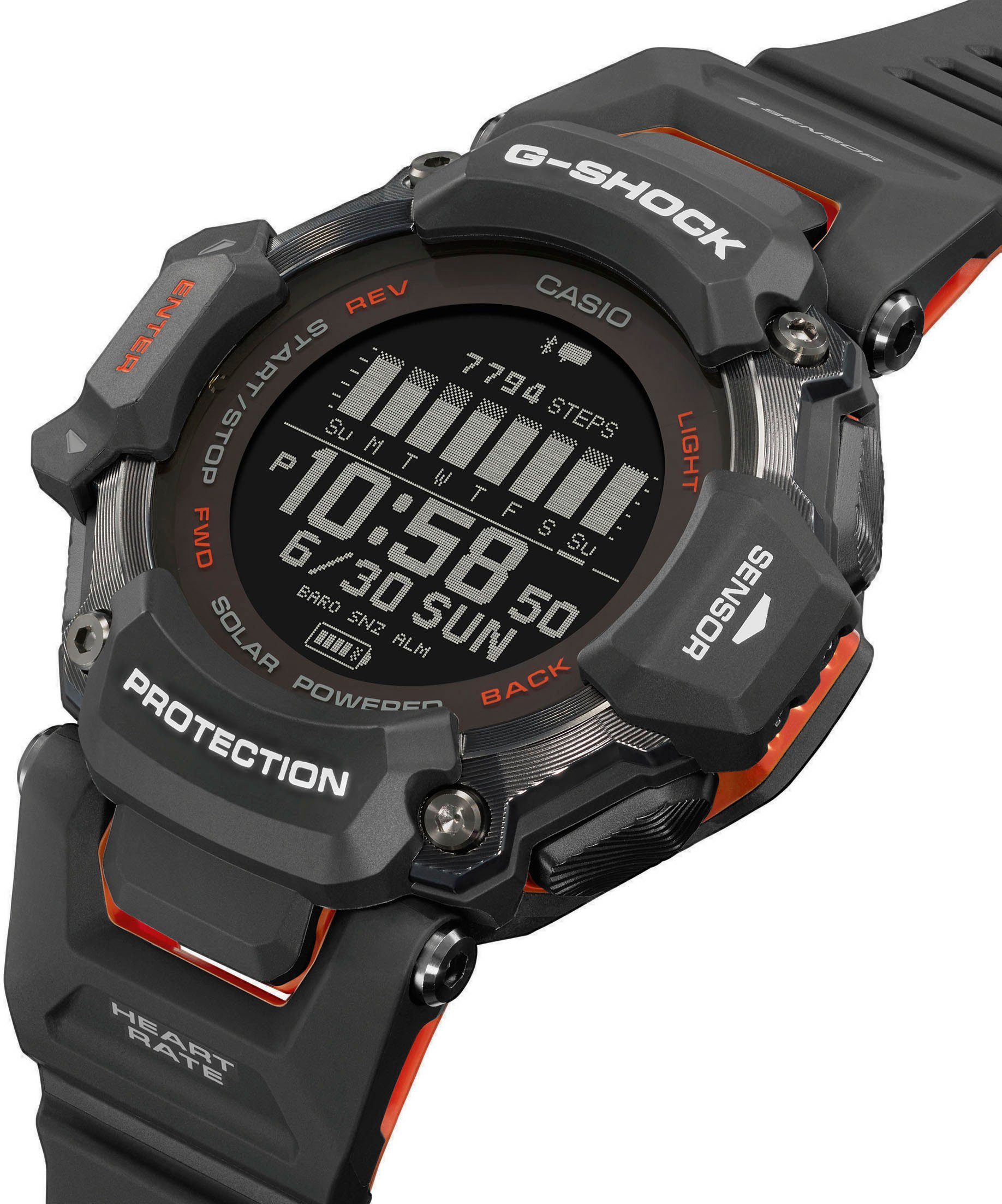 CASIO G-SHOCK Smartwatch, Solaruhr, Armbanduhr, Herrenuhr, Digitaluhr,Stoppfunktion, Weltzeit