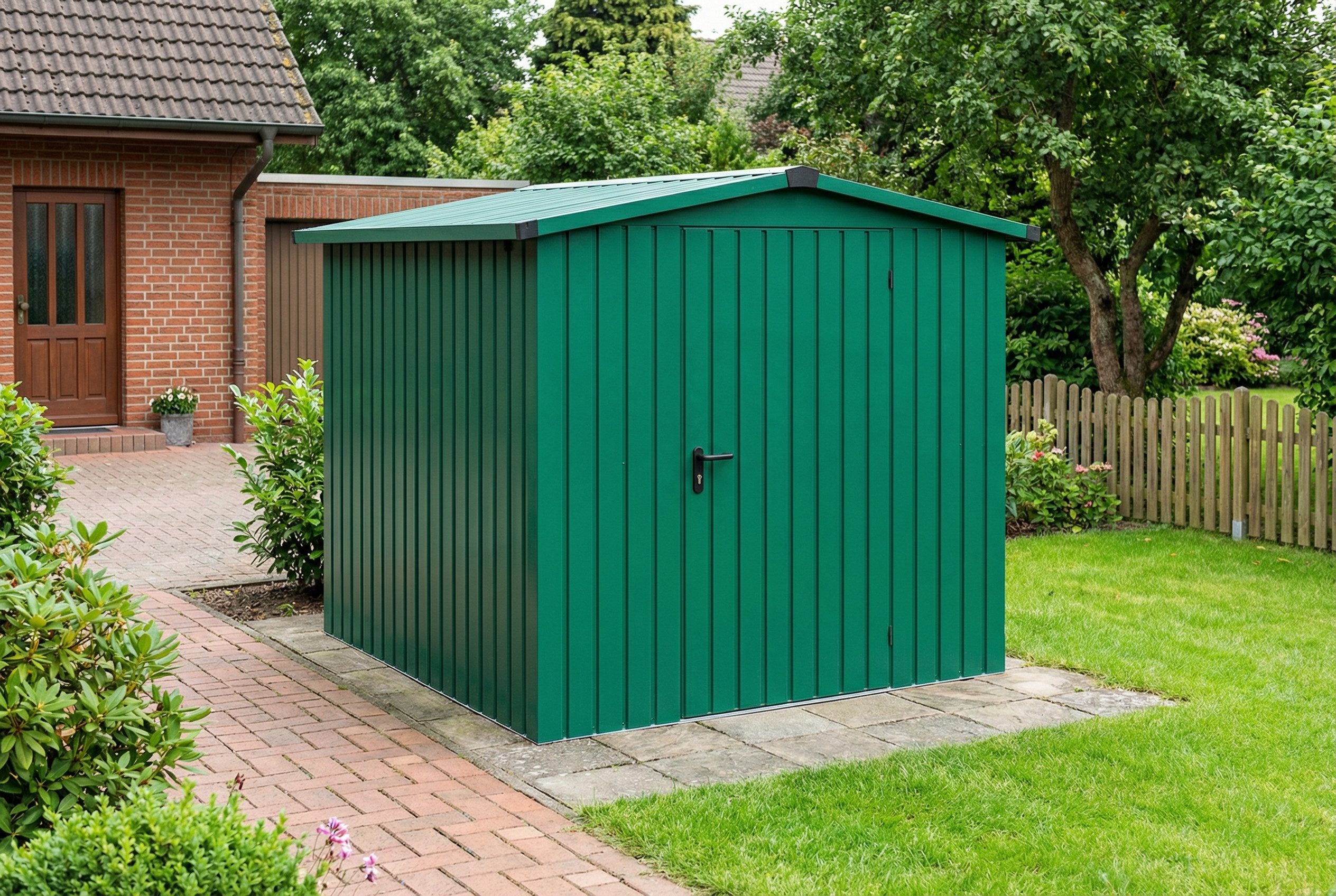 Hörmann Ecostar Gerätehaus EcoStar Metallgerätehaus made by Hörmann 214x214, BxT: 214x214 cm, in Beschichtet