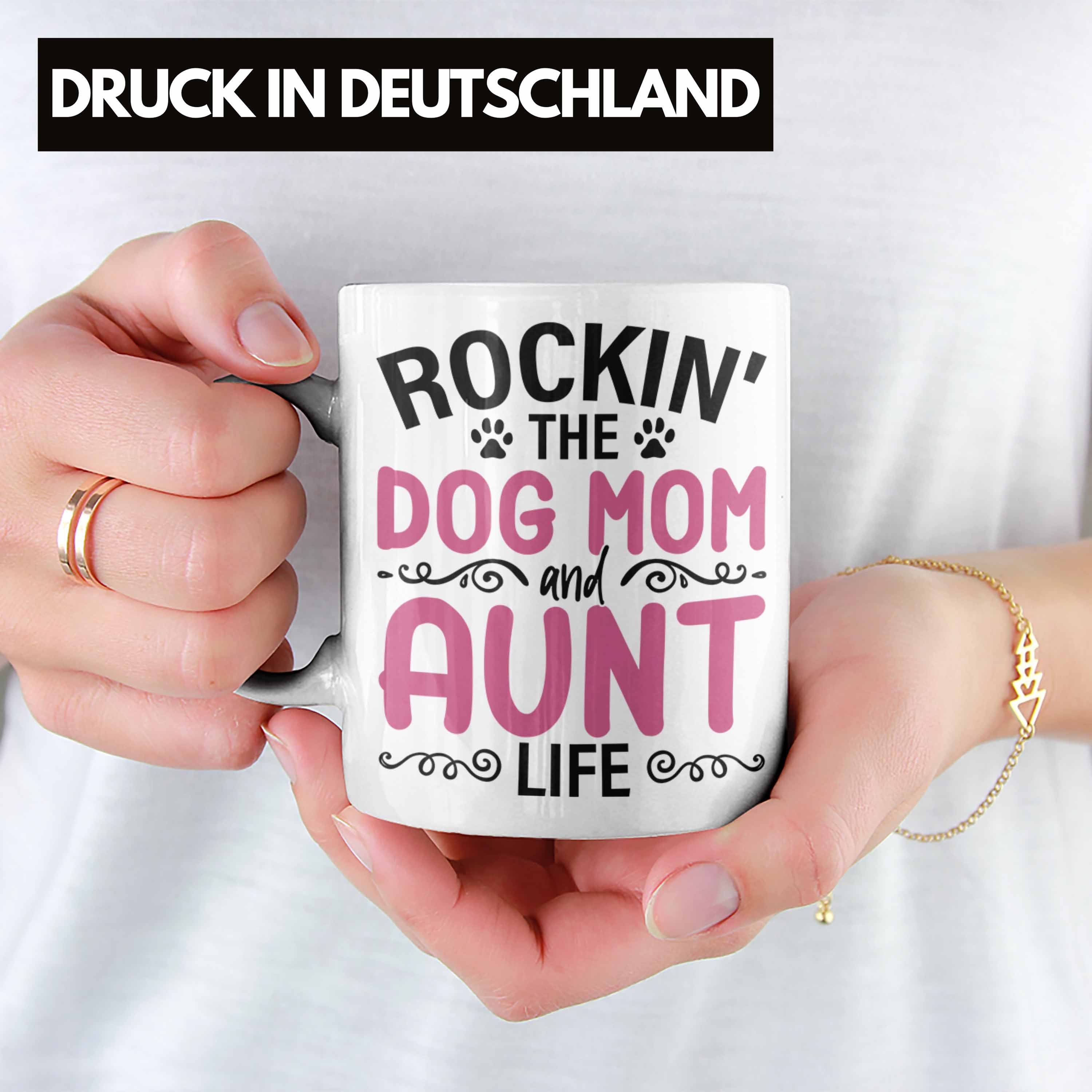 Tasse Trendation Geschenk Tante Weiss - Mutter Tasse Lustig Hunde Hundemama Trendation Geschenkidee Tante Beste