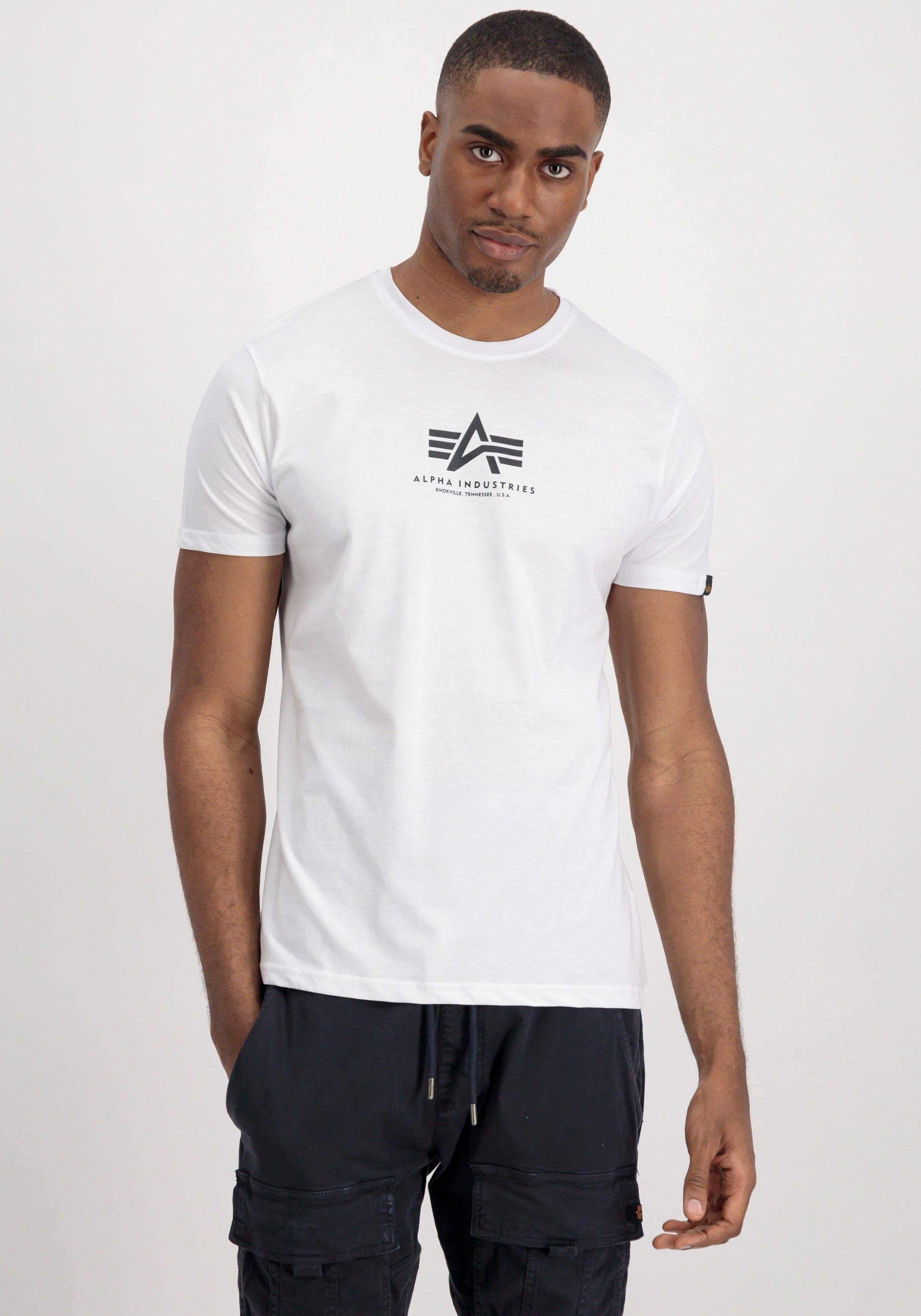 Industries ML Alpha Rundhalsshirt white T Basic