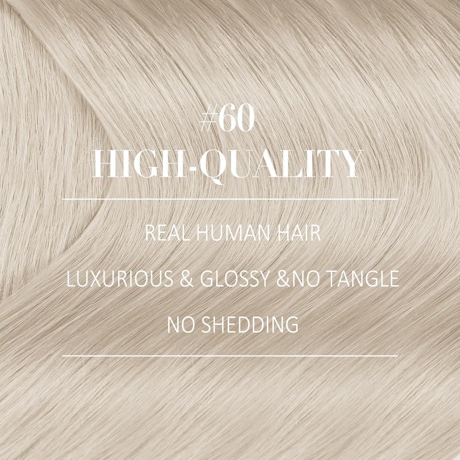LuxusKollektion Echthaar-Extension Extensions Clip in Echthaar Remy Blond 45 cm 1-Clip-3-#60A 45 cm-120g