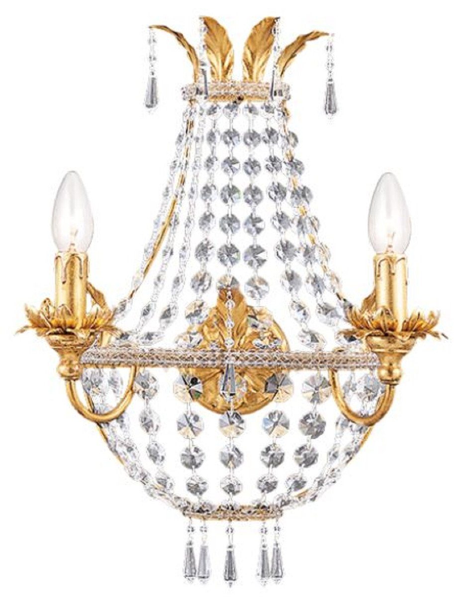 Casa Padrino Wandleuchte »Luxus Barock Kristall Wandleuchte Gold 36 x 18 x  H. 49 cm - Prunkvolle Metall Wandlampe mit hochwertigem Swarovski  Kristallglas - Barock Leuchten« online kaufen | OTTO