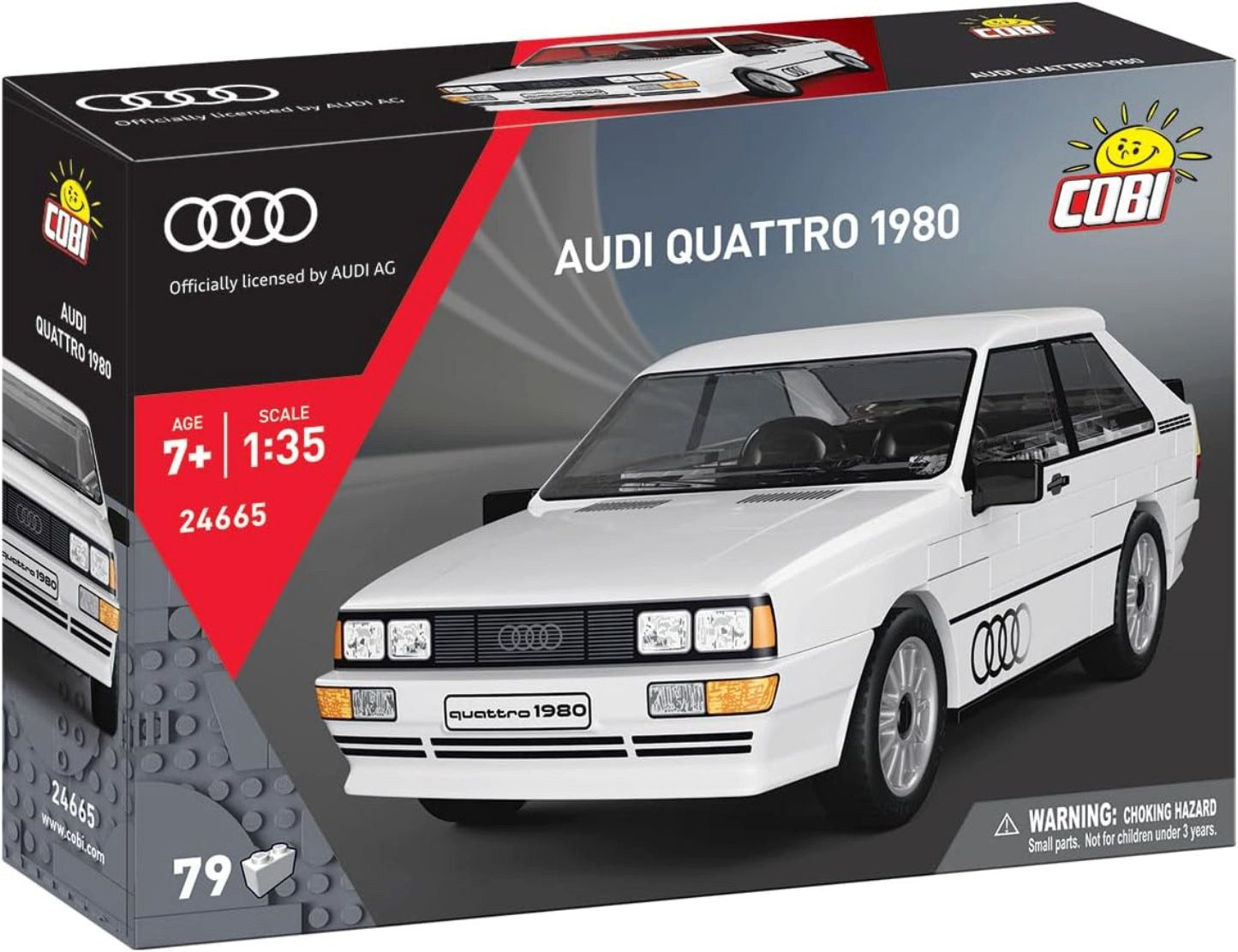 COBI COBI Audi Quattro (1980) Weiß Bauset 79 Teile 1:35 Konstruktions-Spielset