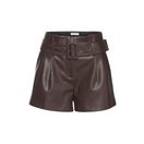 LASCANA Shorts aus angenehmen Lederimitat (mit Gürtel) Kunstleder Shorts, elegant, modisch, Sommerhose