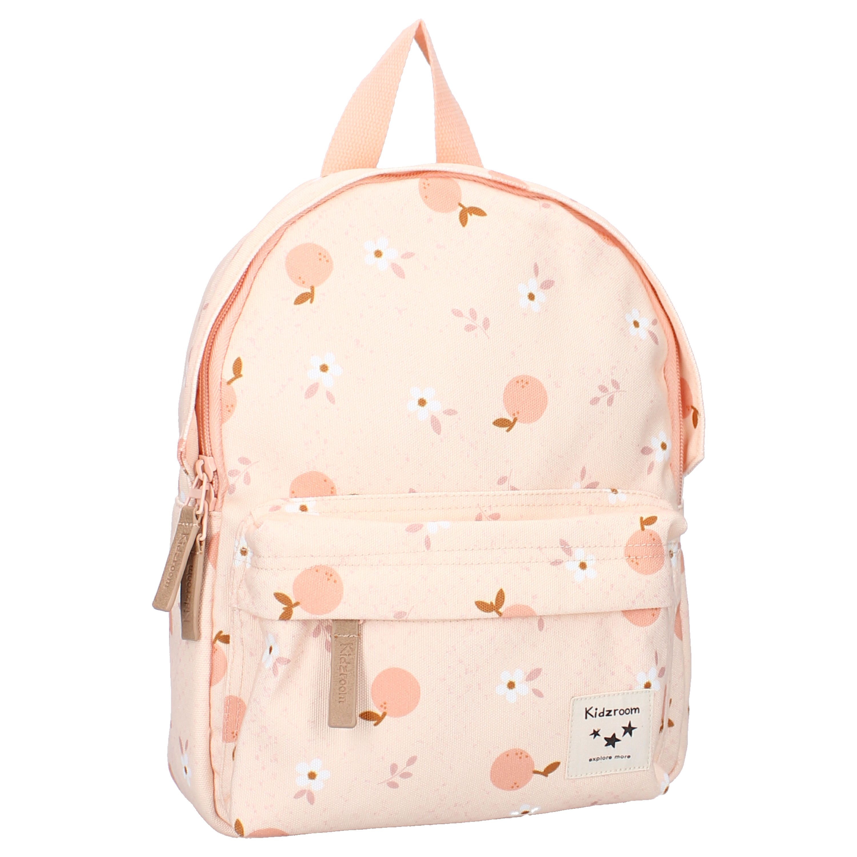 Kidzroom Kinderrucksack Rucksack – Bunt mit Früchte-Print und Fronttasche