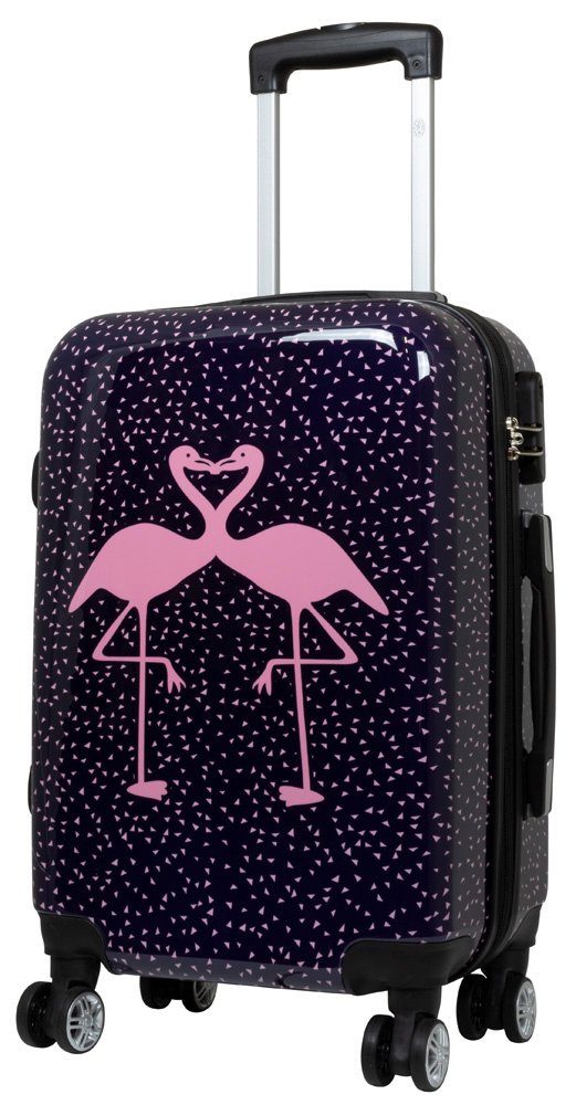 Trendyshop365 Hartschalen-Trolley Flamingo, bunter Koffer mit günstig online kaufen