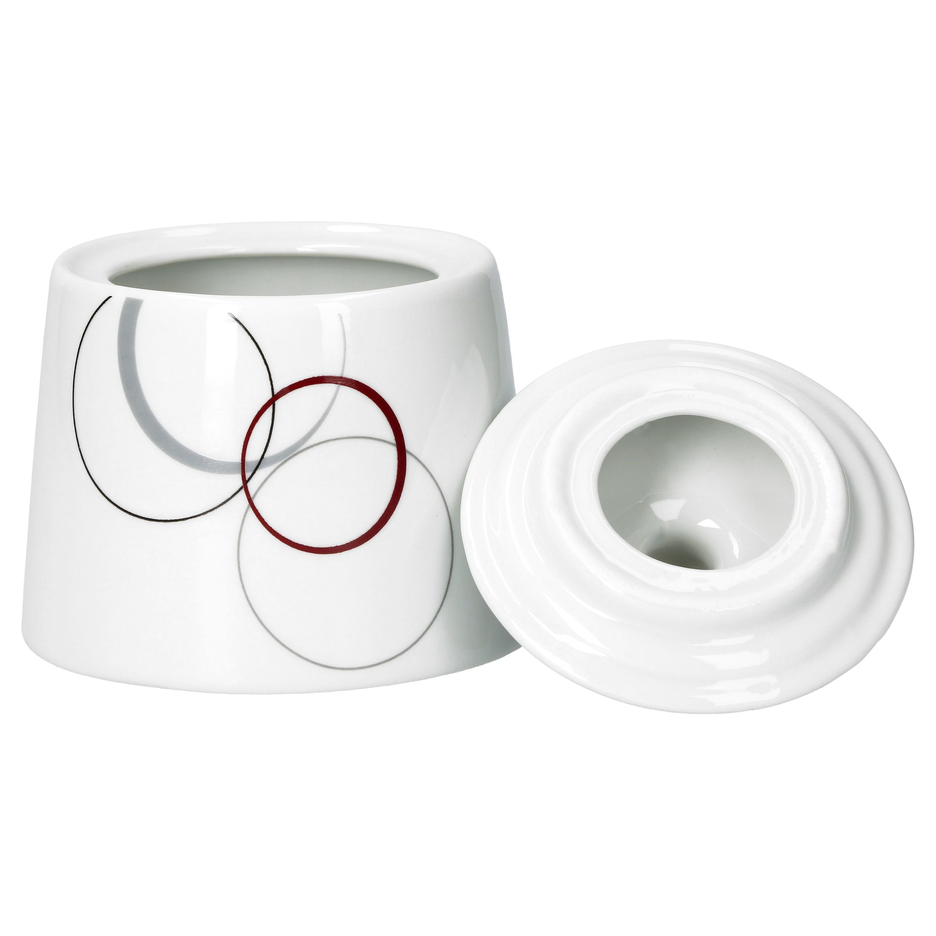 van Well Milch- und Zuckerset 2tlg. Set Zuckerdose 28cl & Milchkännchen 23cl Palazzo, Porzellan