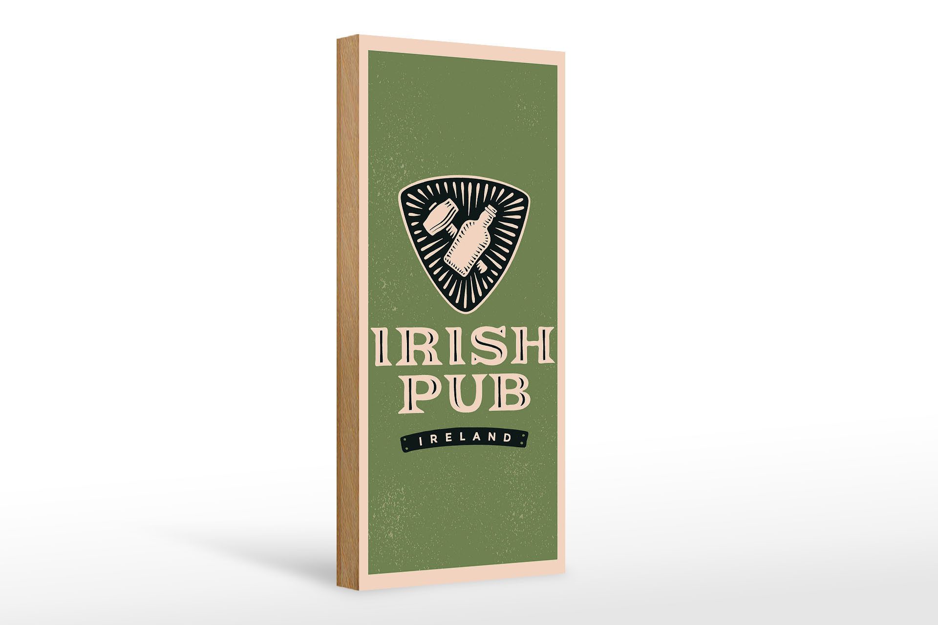 Holzbild Spruch Ireland Irish pub 10x27cm