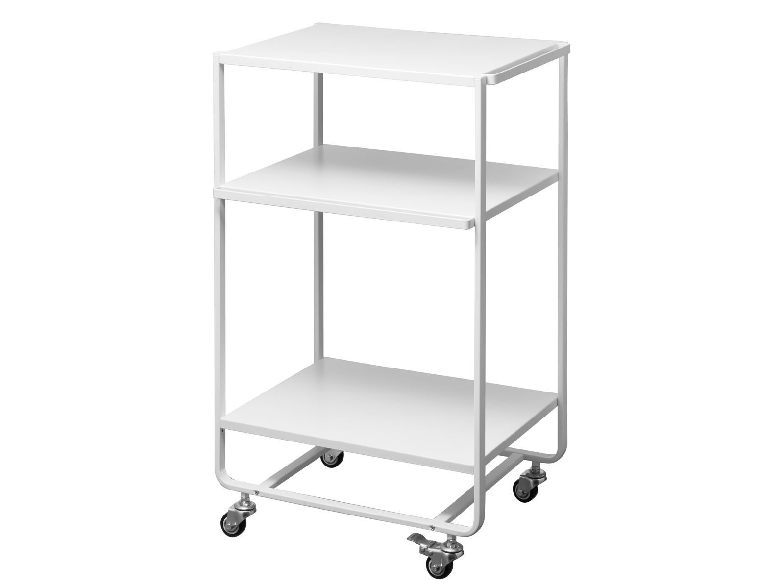 Yamazaki Küchenwagen Tower Küchenrollwagen Regal Küche Metall mit Rollen Ablage 3 Ebenen, Rollen, Metall, 3 Ebenen, Beistellwagen, Rollwagen, Beistelltisch