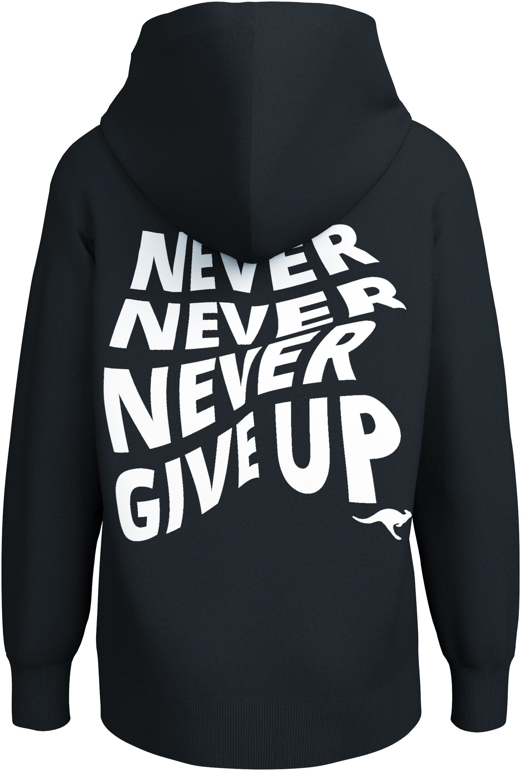 KangaROOS Kapuzensweatshirt NEVER GIVE UP Sweatshirt günstig online kaufen