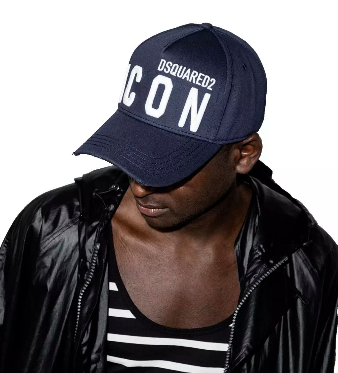 Dsquared2 Baseball Cap Basebalkappe Icon DSQ2 Logo Kappe Mütze Mailand ansässiges Label mit leicht zerfetzt für einen Vintage-Look