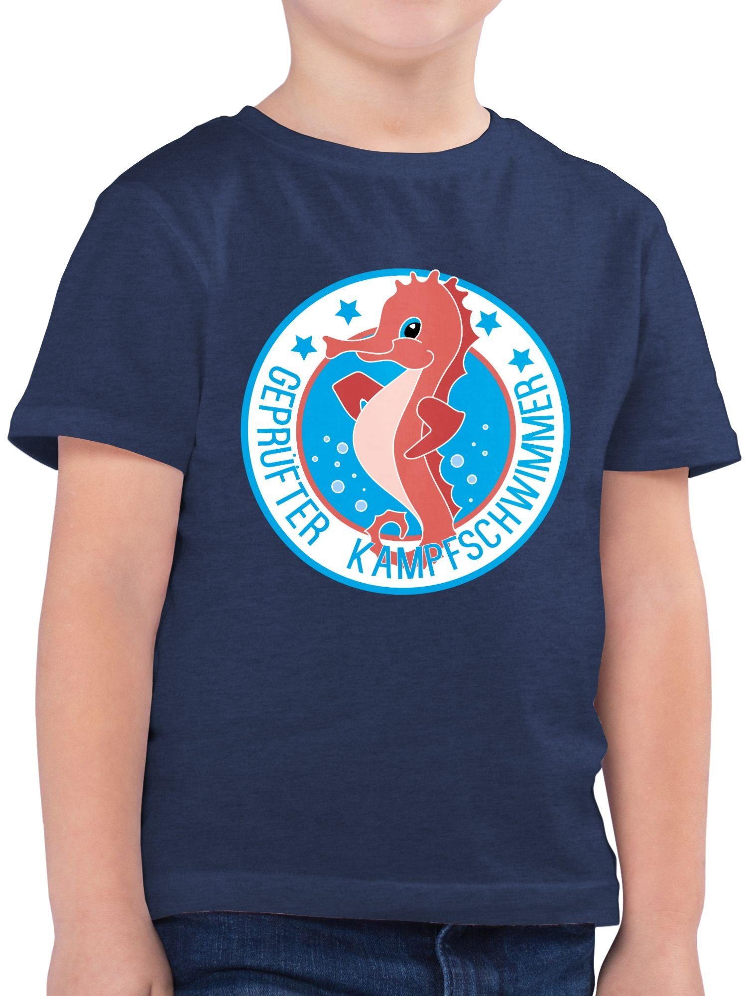 Shirtracer T-Shirt Seepferdchen Schwimmer Kinder Sport Kleidung