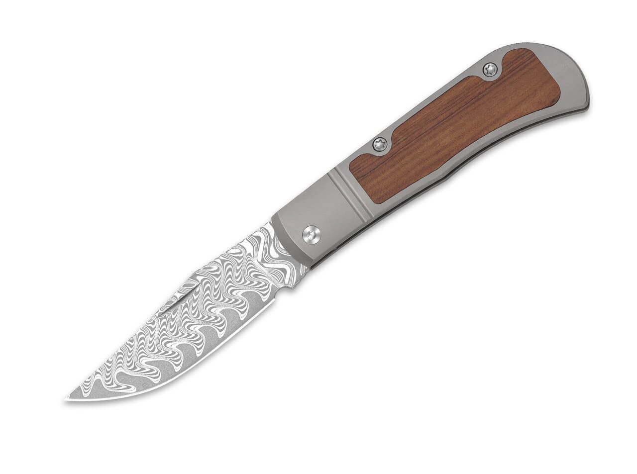 Kizer Taschenmesser Kizer Trestle Damascus Ti Mkuruti, Taschenmesser, Damastklinge, (1 St), Damaststahl