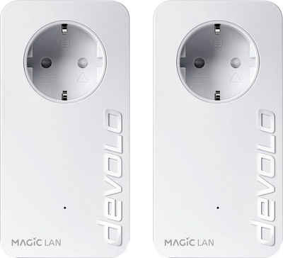 DEVOLO Magic 1 LAN Starter Kit (1200Mbit, Powerline, 2x GbitLAN, Heimnetz) Smart-Stecker