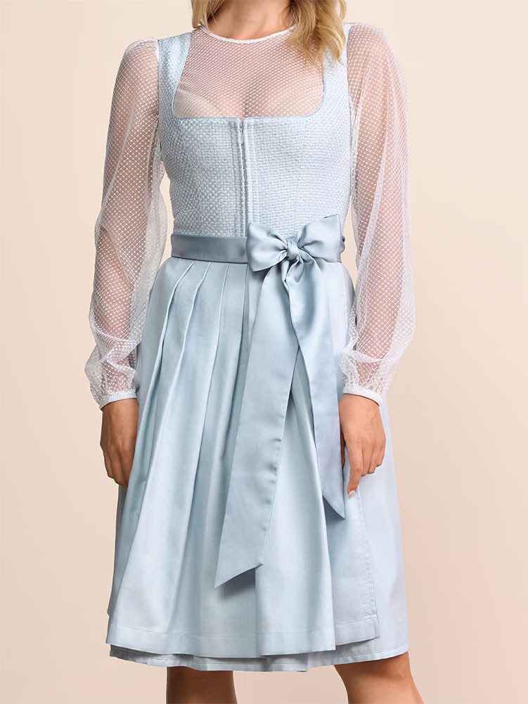 Krüger Madl Dirndl Dirndl Velora 60cm Länge hellblau günstig online kaufen