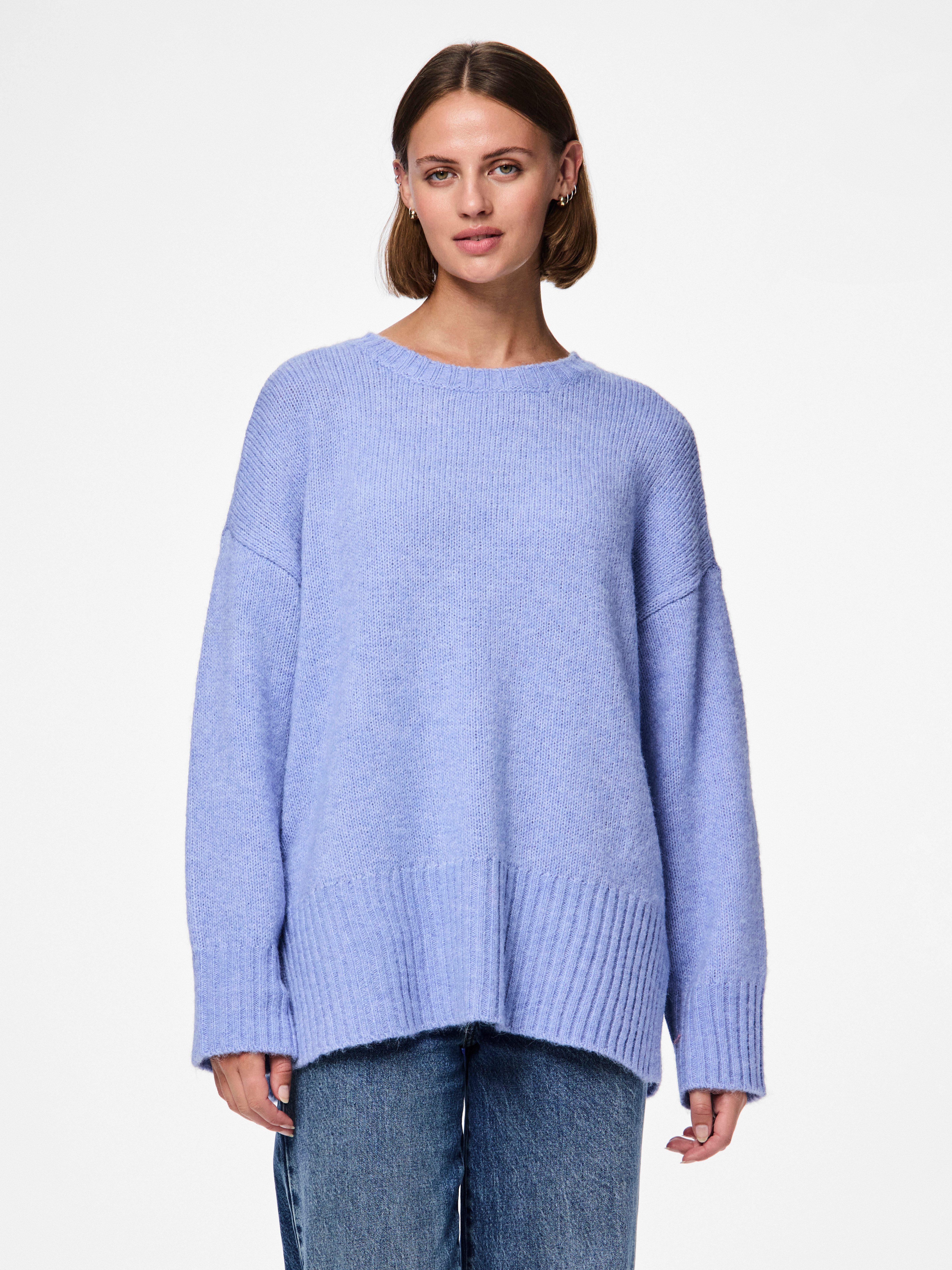 pieces Rundhalspullover PCNANCY LS LOOSE O-NECK günstig online kaufen
