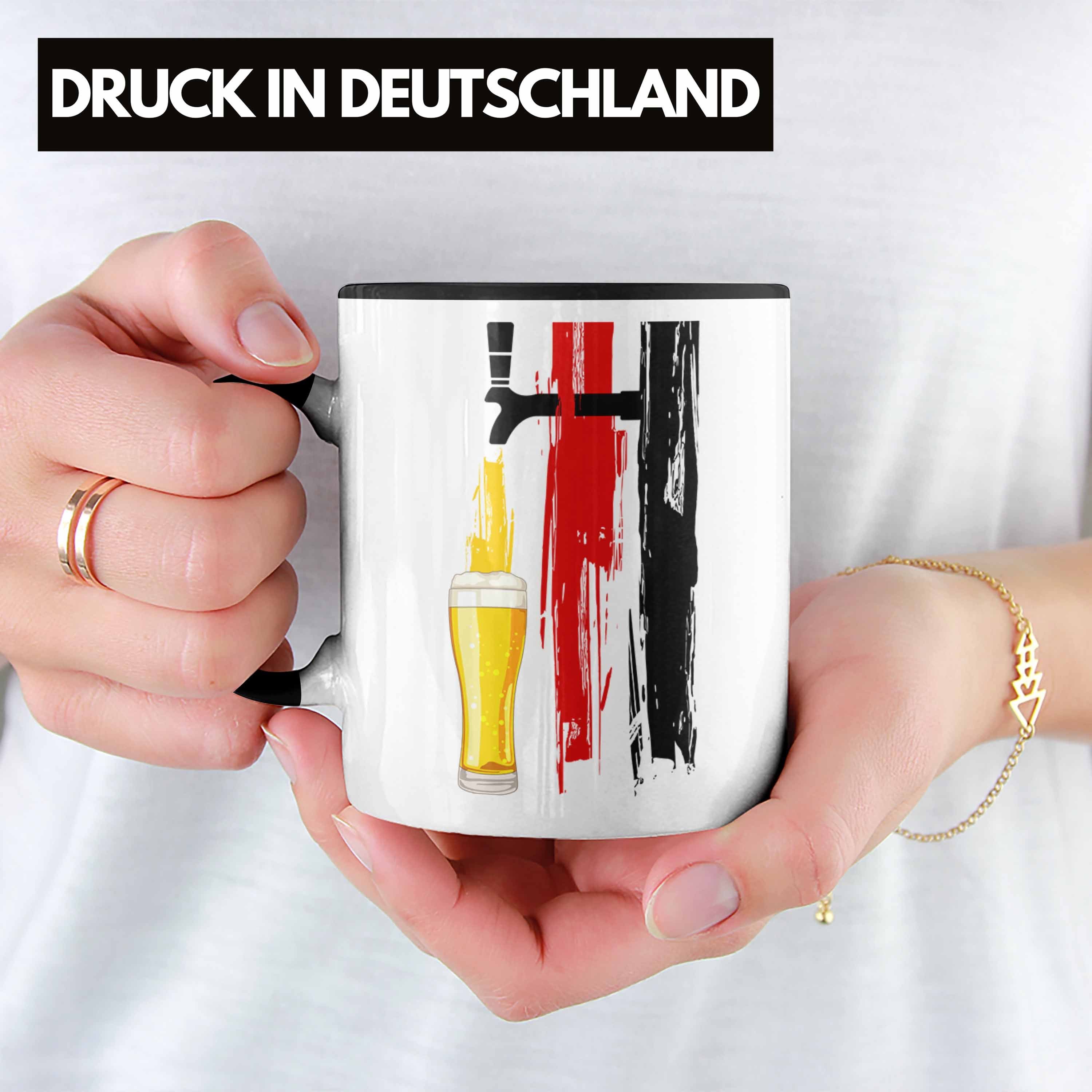 Deutschlandflagge mit Bier Bier Trendation Männer Schwarz Geschenke Trendation und - für Grafik Tasse Tasse