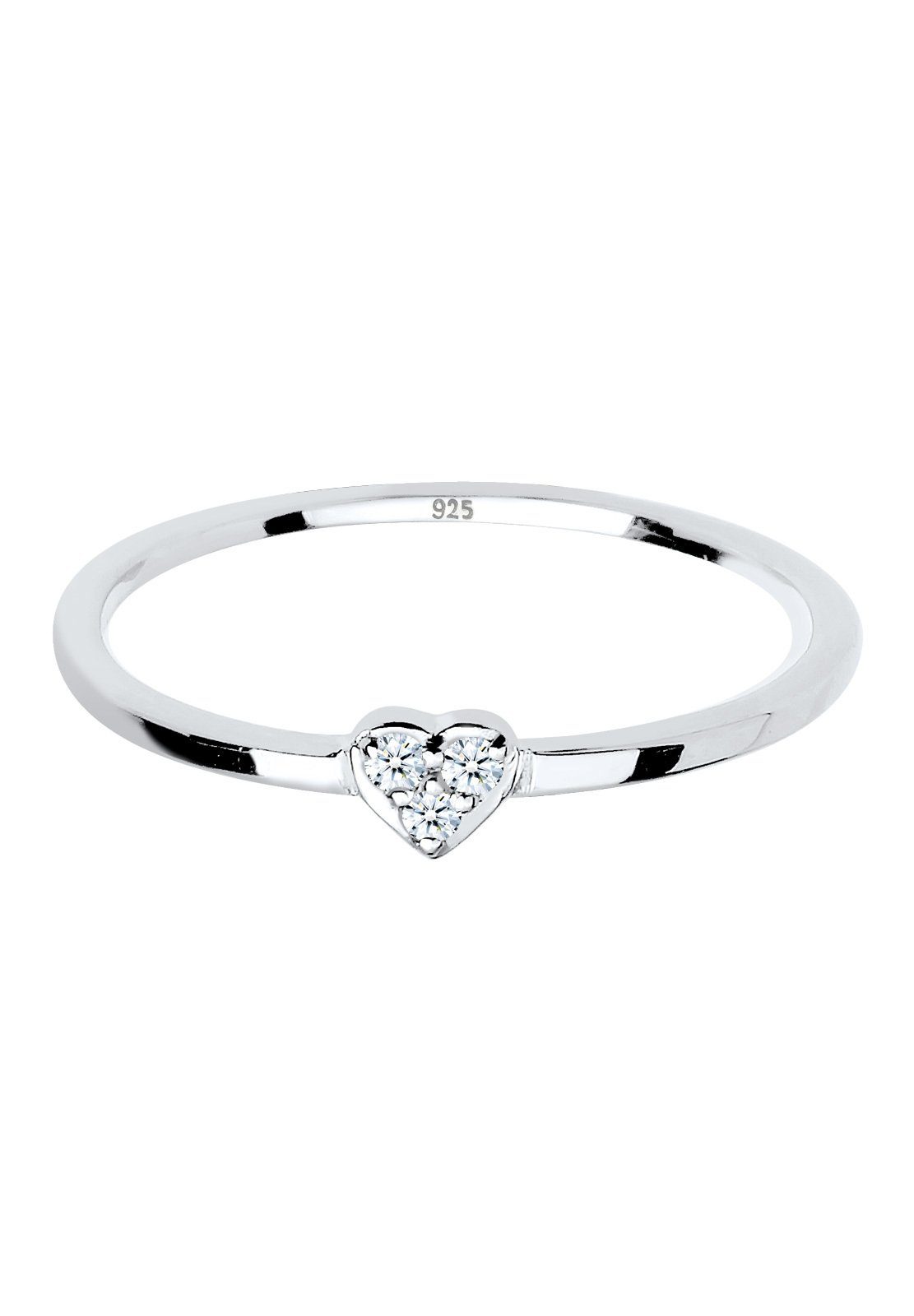 Elli DIAMONDS Verlobungsring Herz Symbol Diamant 0.04 ct. 925 Silber